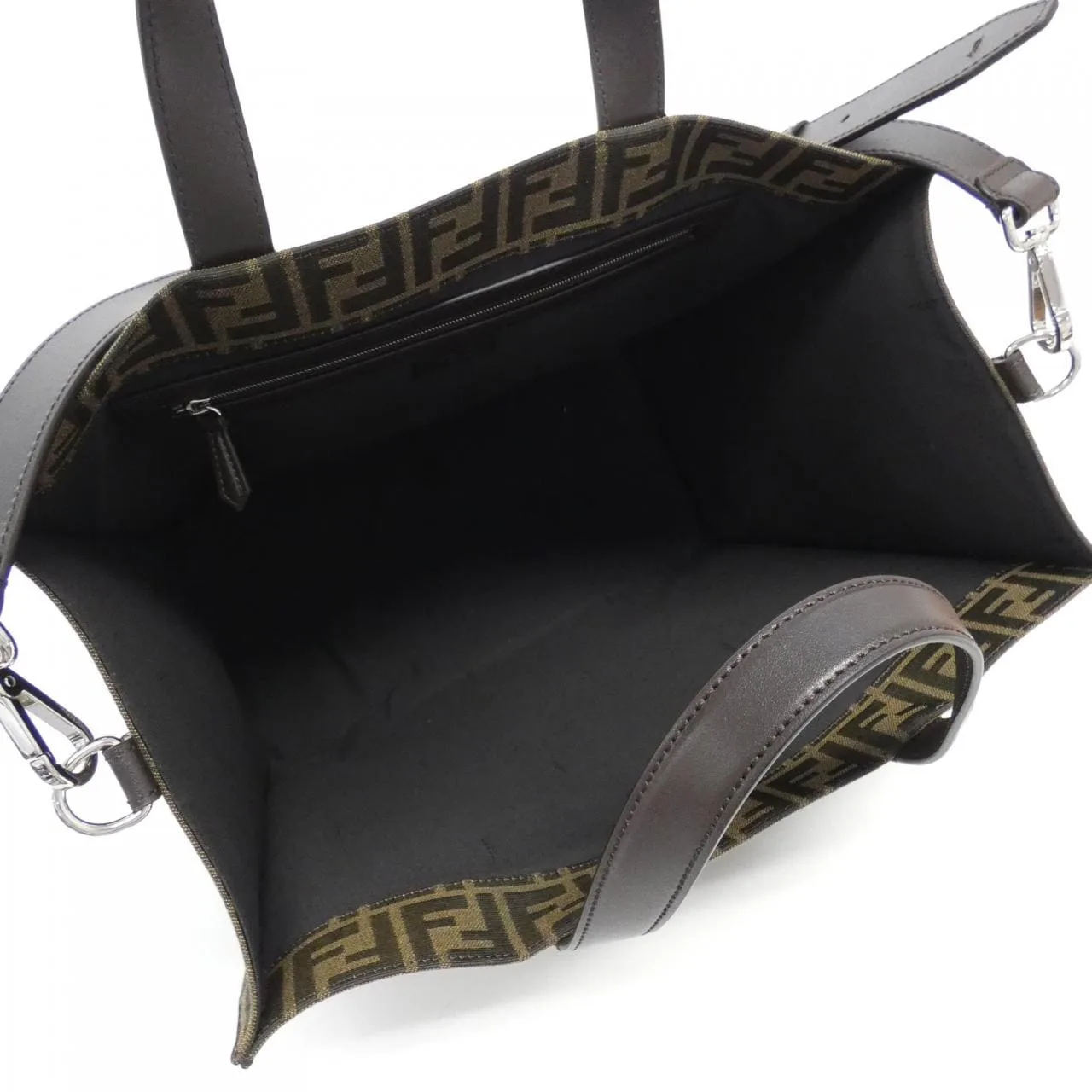 FENDI Baguette 7VA390 AG0M Tote Canvas 黑色 帆布 新品 - 縮圖 4