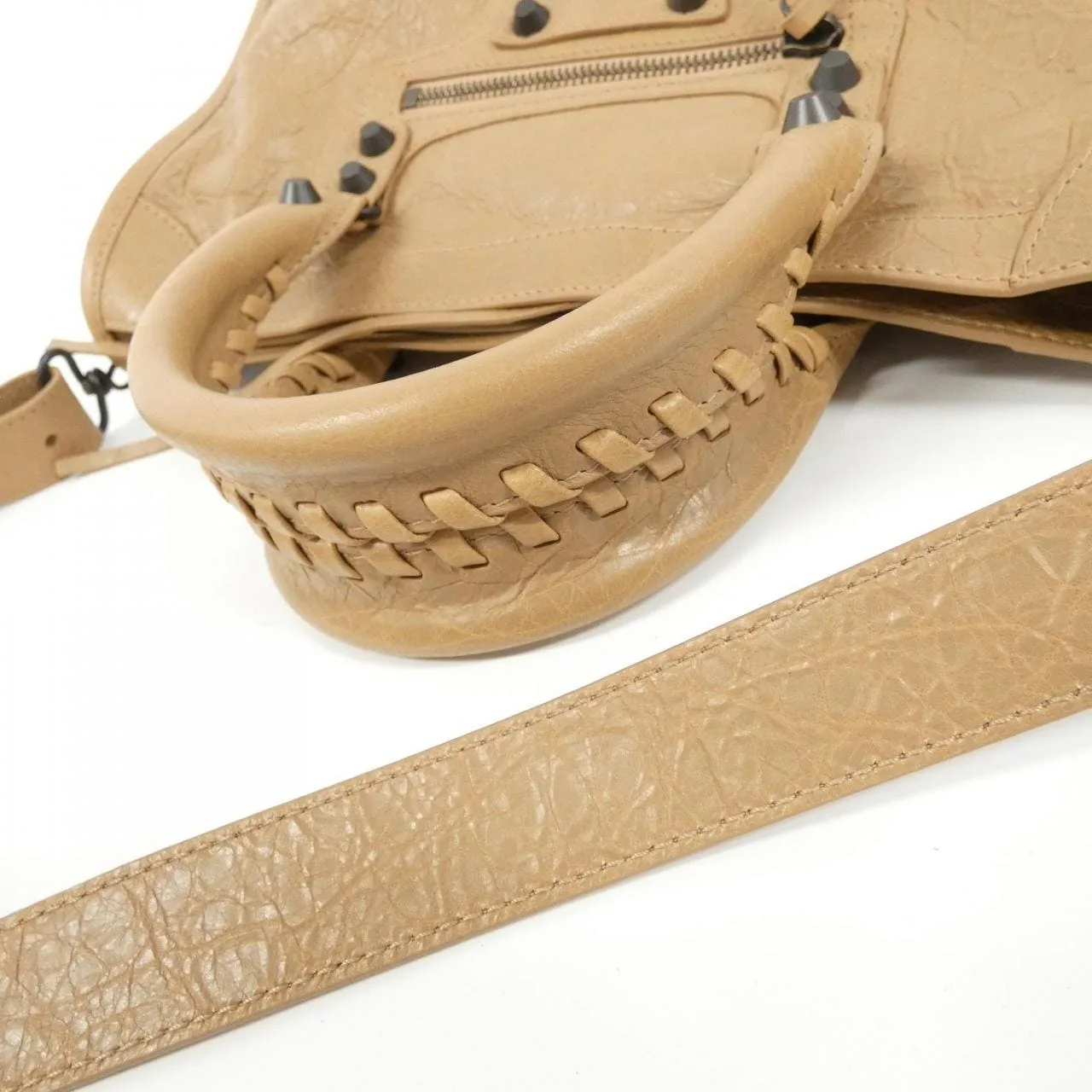 BALENCIAGA Le City 811442 2ABEK Handbag Lambskin Black Lambskin - Thumbnail 4