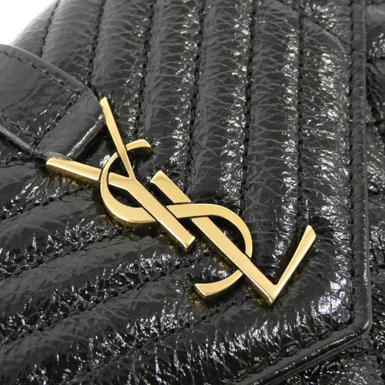 SAINT LAURENT 651026 AAC9A Coin Case 黑色 新品 - 縮圖 3