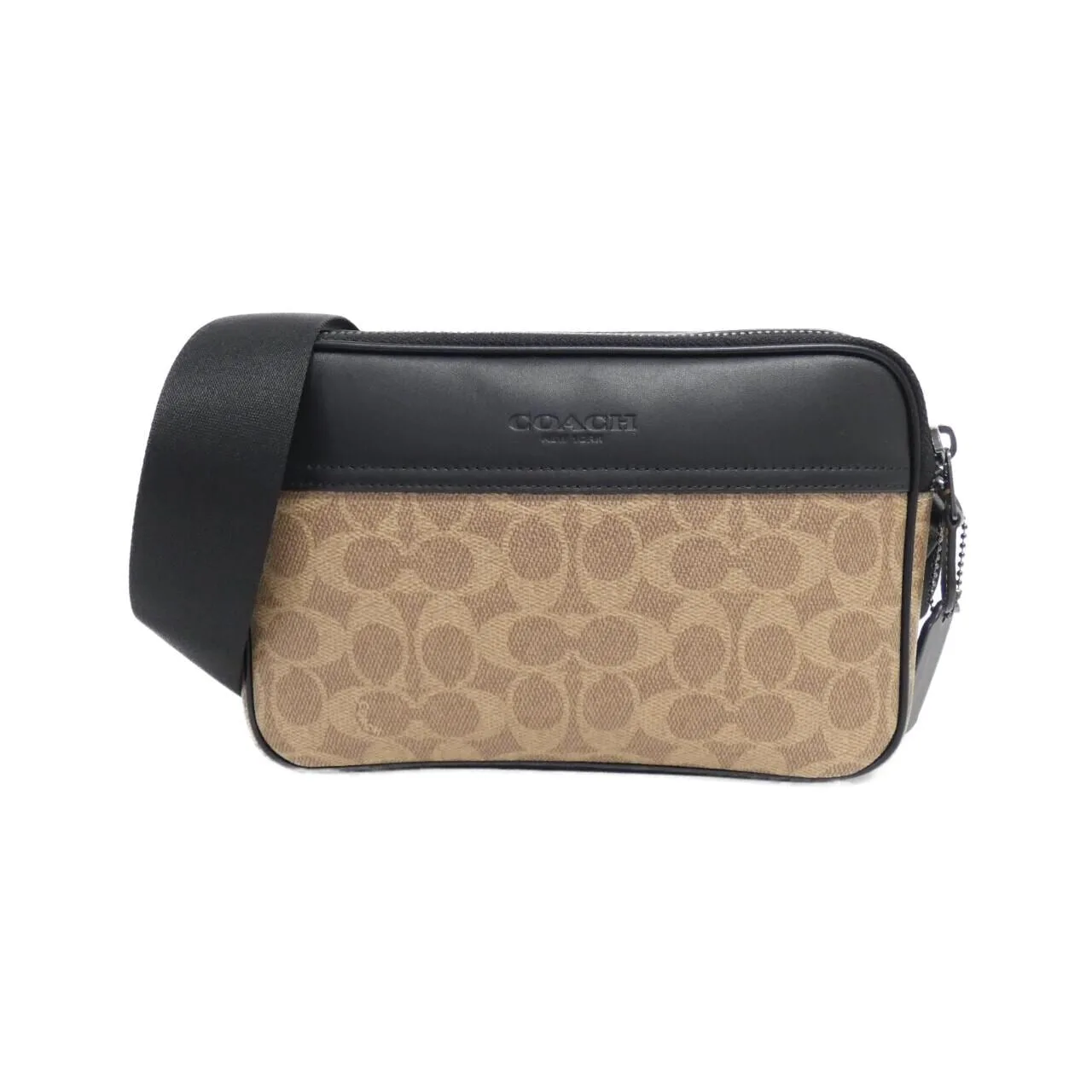 COACH CV921 肩背包 帆布 Black