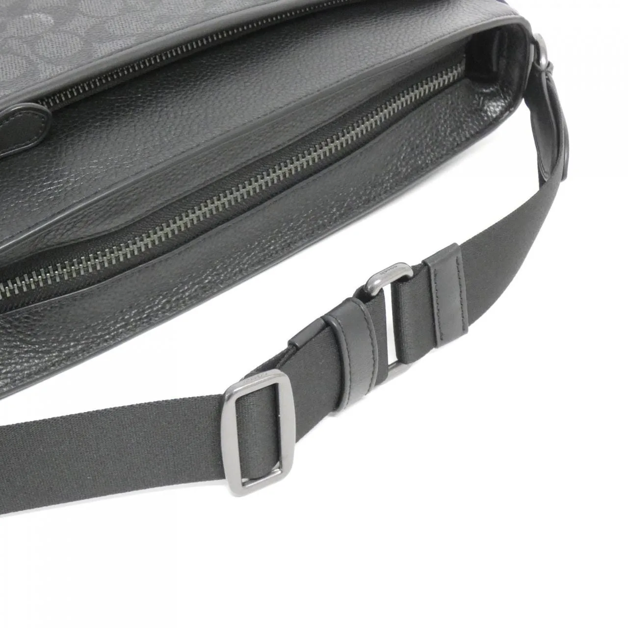 COACH CV761 Shoulder Canvas Black Canvas - Thumbnail 5