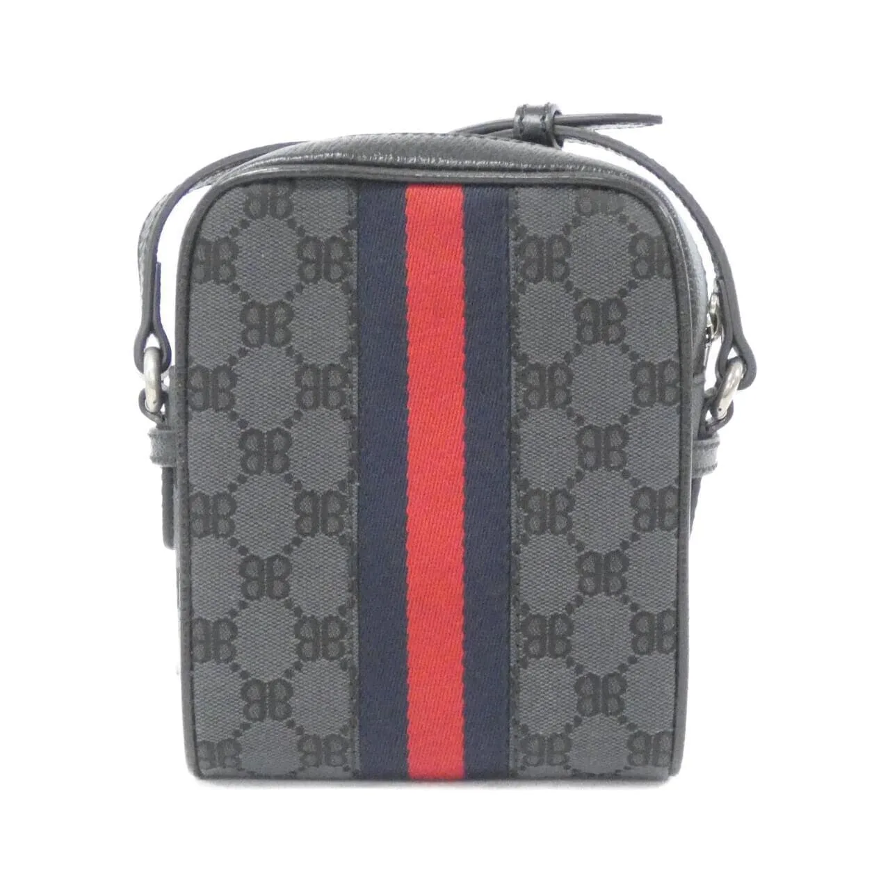 BALENCIAGA 680129 2103X Shoulder Canvas Black Canvas - Thumbnail 2