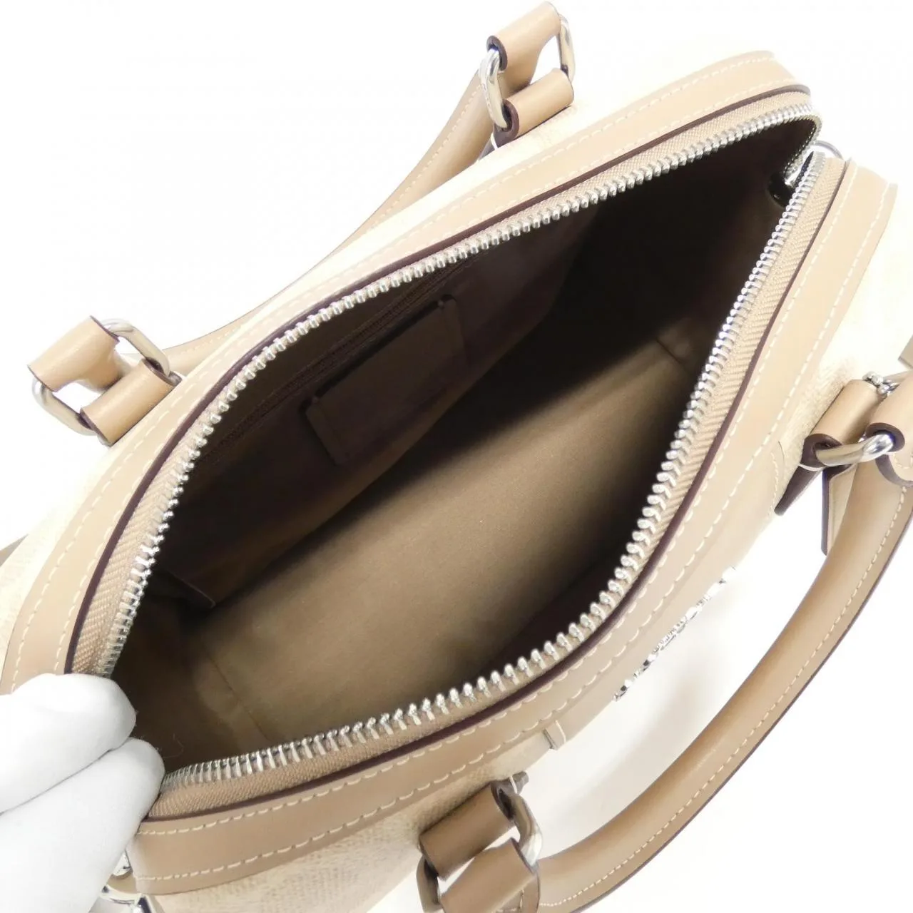 COACH CW376 Boston Canvas Black Canvas - Thumbnail 6