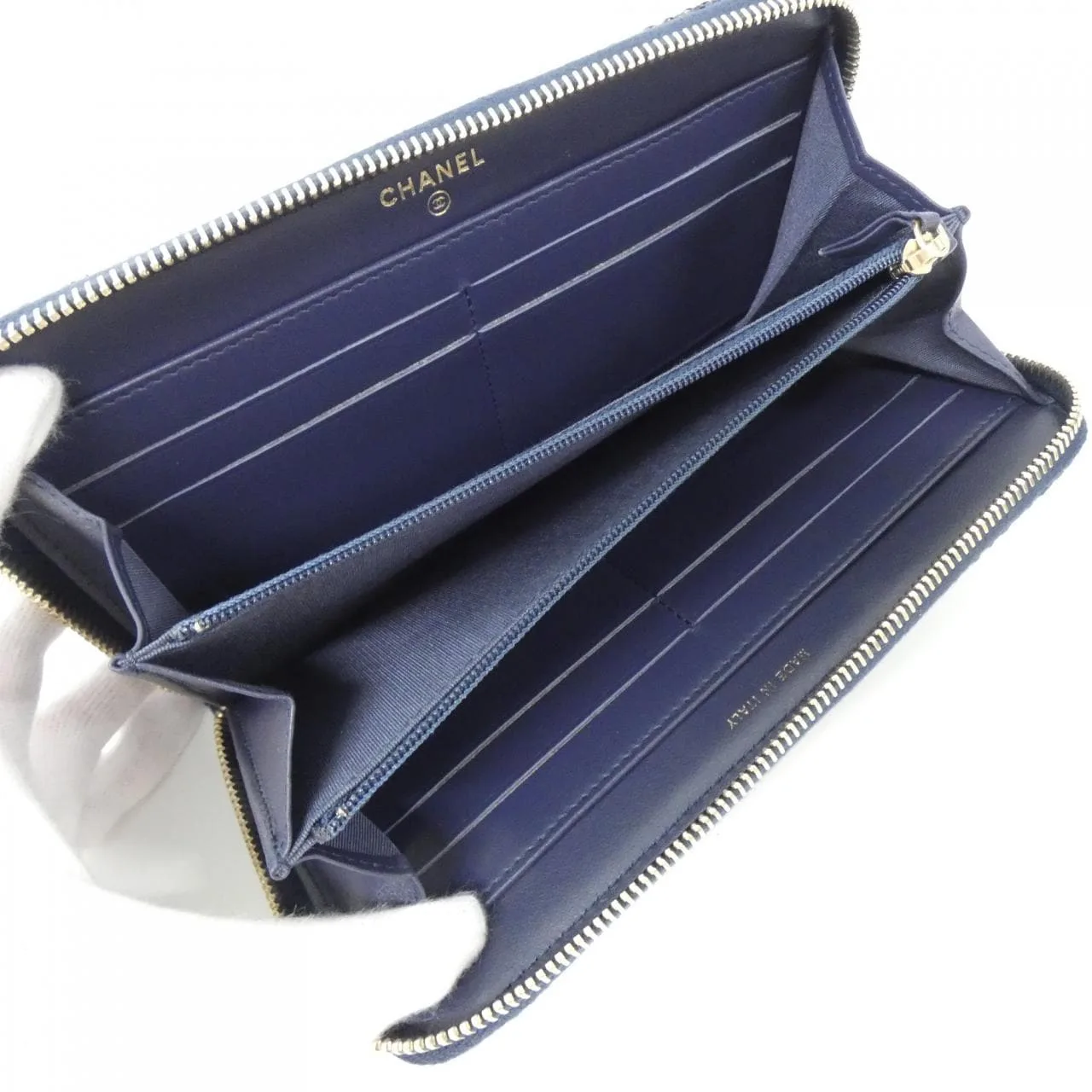 CHANEL Deauville 80056 銀包 帆布 5