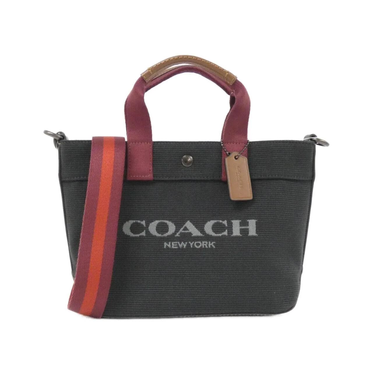 COACH CU299 手提包 帆布 Black