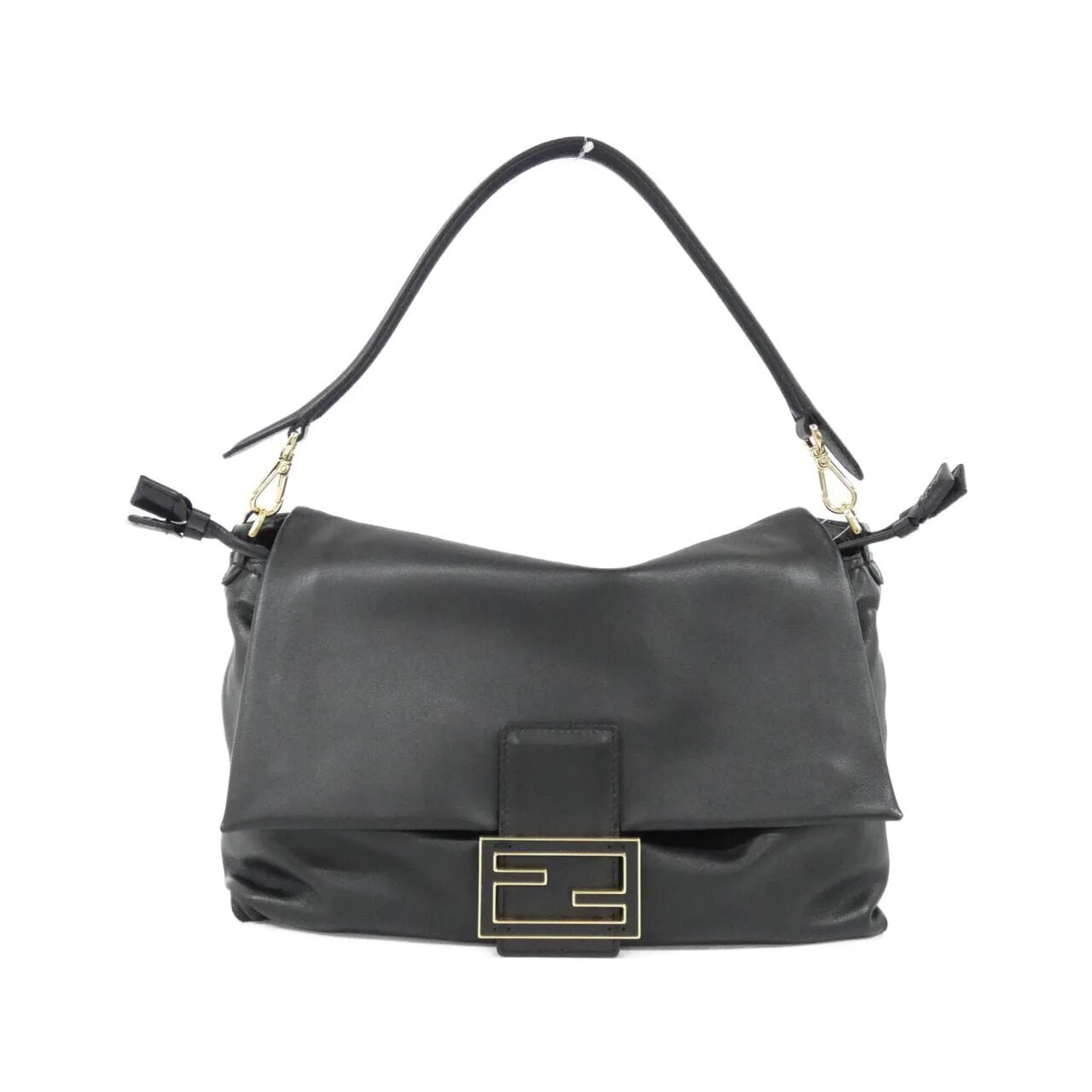 FENDI Baguette 8BR834 AQ0D Shoulder Leather Black
