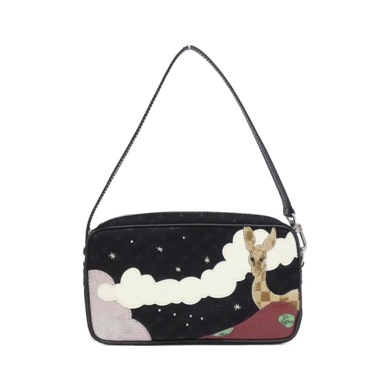 LOUIS VUITTON Pochette M92275 小斜揹包 緞面
