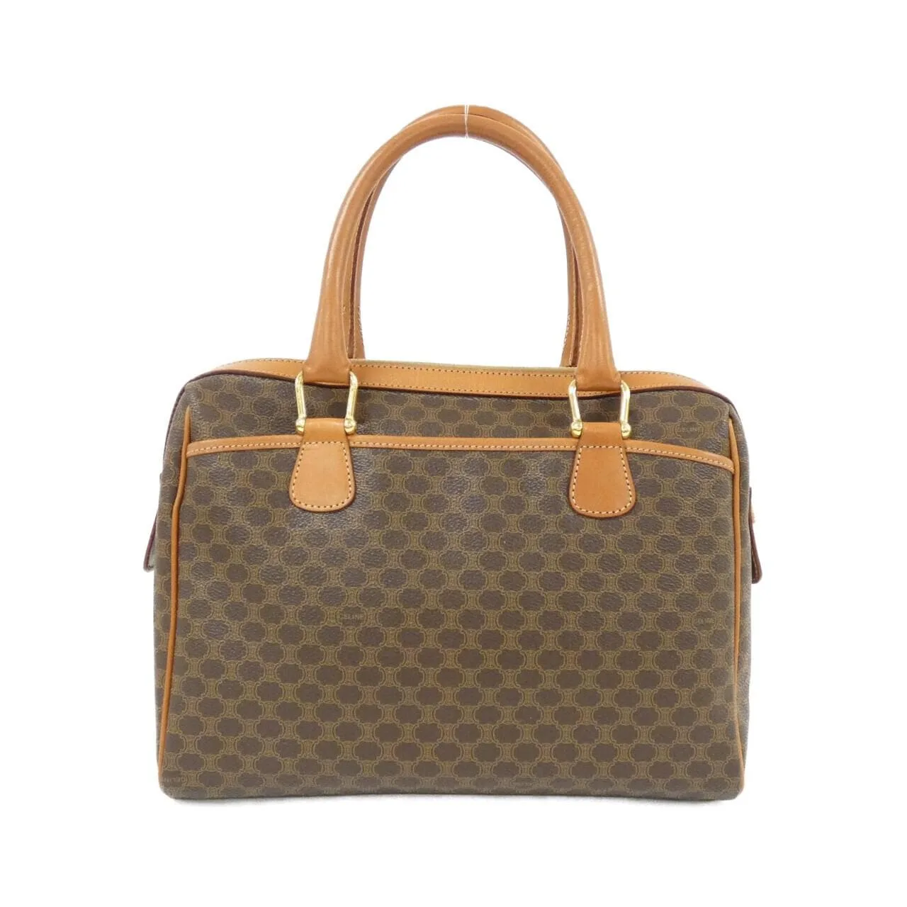 CELINE Boston Canvas Brown Canvas Rank A - Thumbnail 2