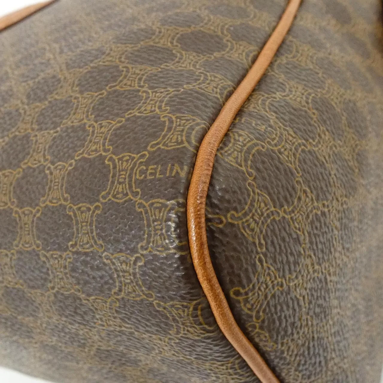 CELINE Boston Canvas Brown Canvas Rank A - Thumbnail 3