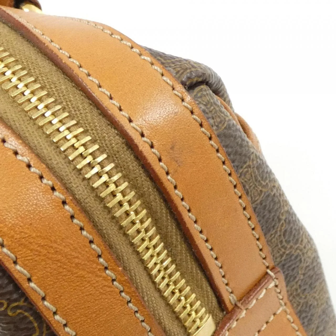 CELINE Boston Canvas Brown Canvas Rank A - Thumbnail 5