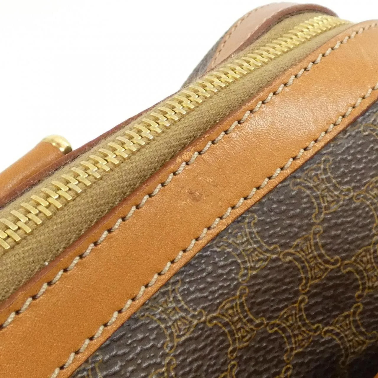 CELINE Boston Canvas Brown Canvas Rank A - Thumbnail 6