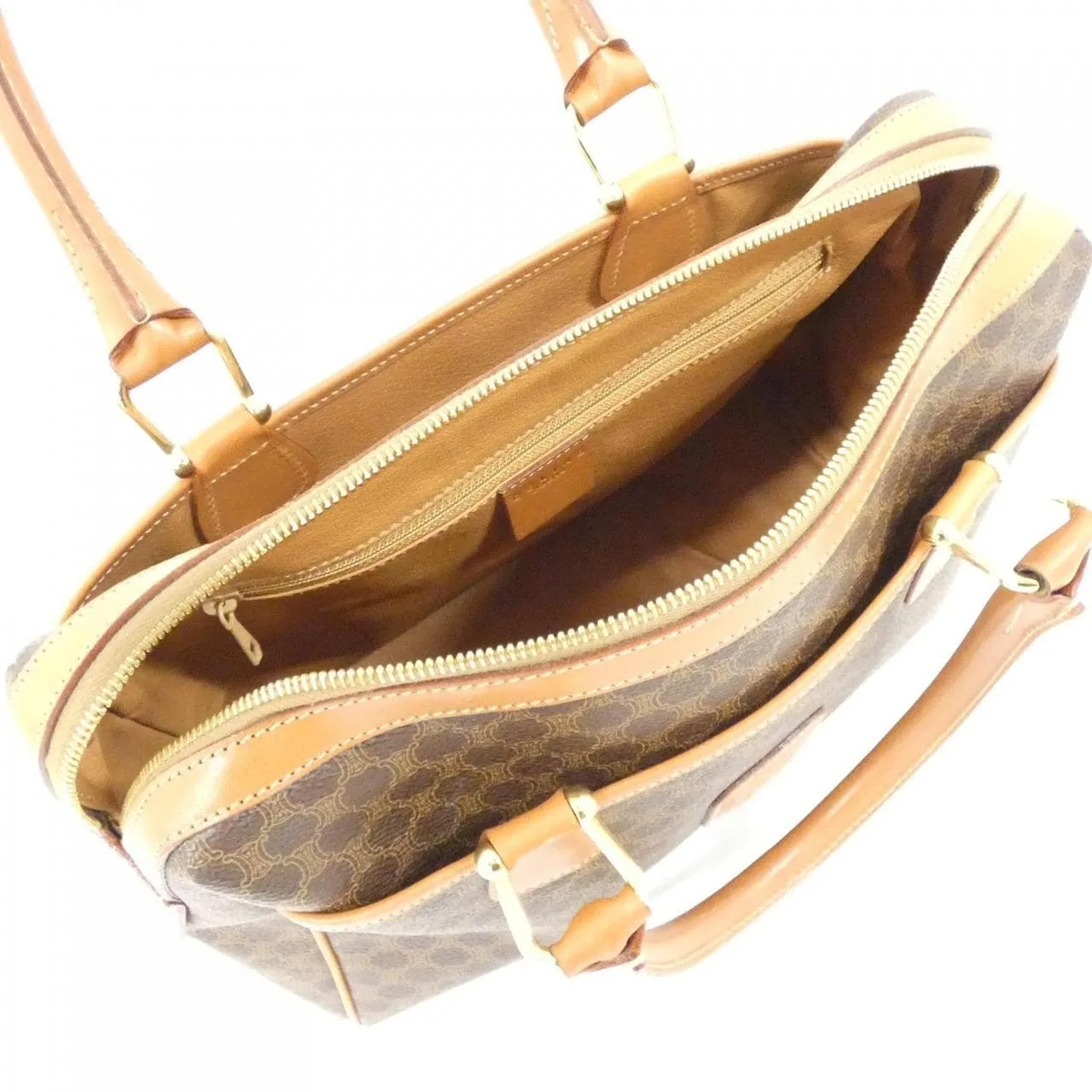 CELINE Boston Canvas Brown Canvas Rank A - Thumbnail 9