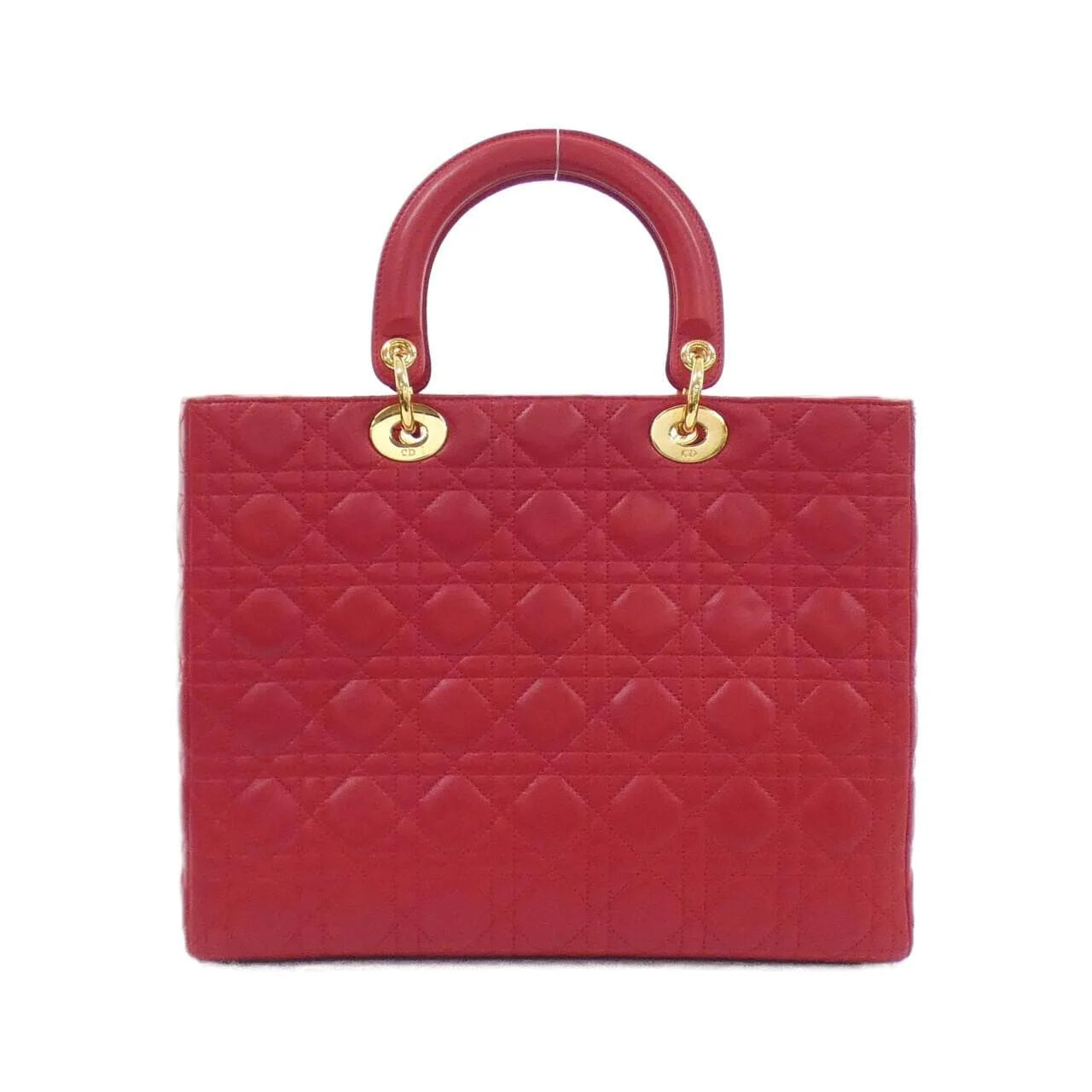 DIOR Lady Dior CAL44560 Handbag Lambskin Rouge Lambskin - Thumbnail 2