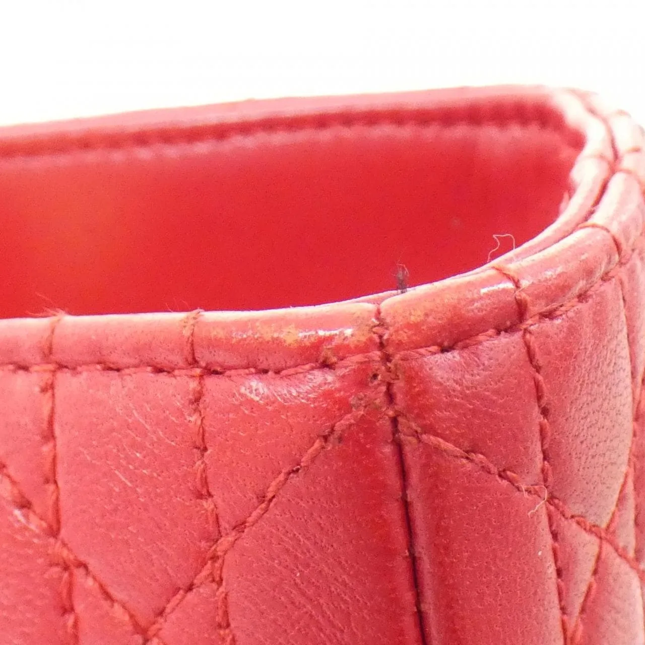 DIOR Lady Dior CAL44560 Handbag Lambskin Rouge Lambskin - Thumbnail 7