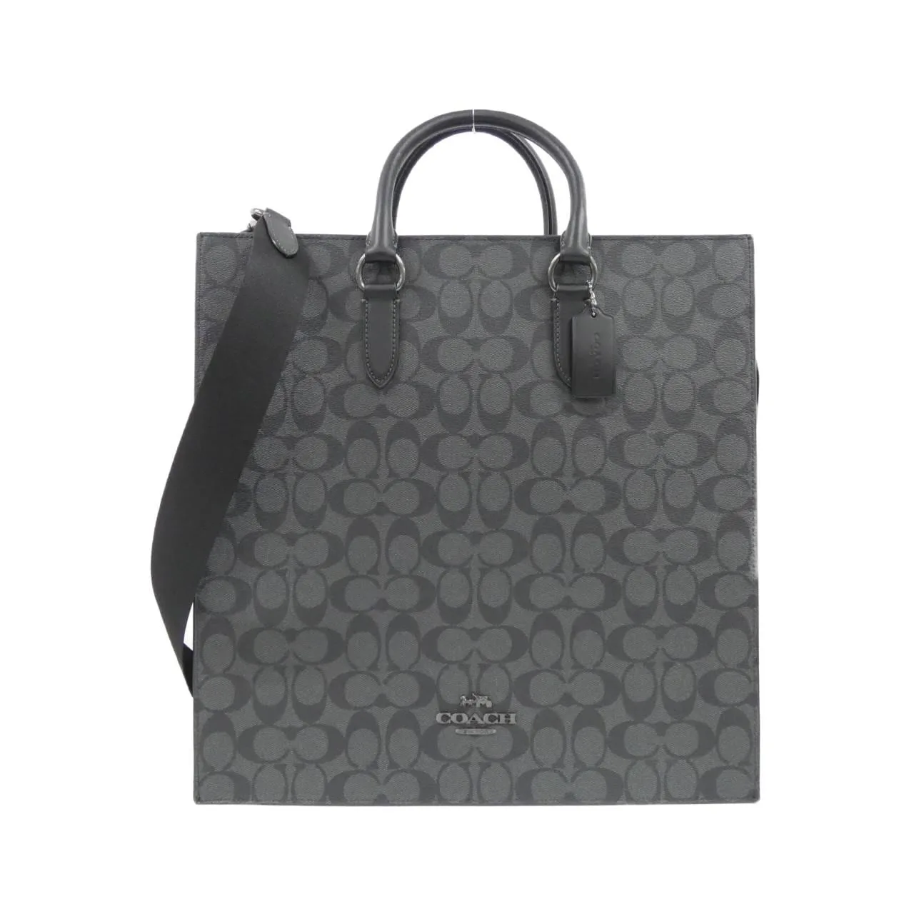 COACH CR314 Handbag Canvas Black