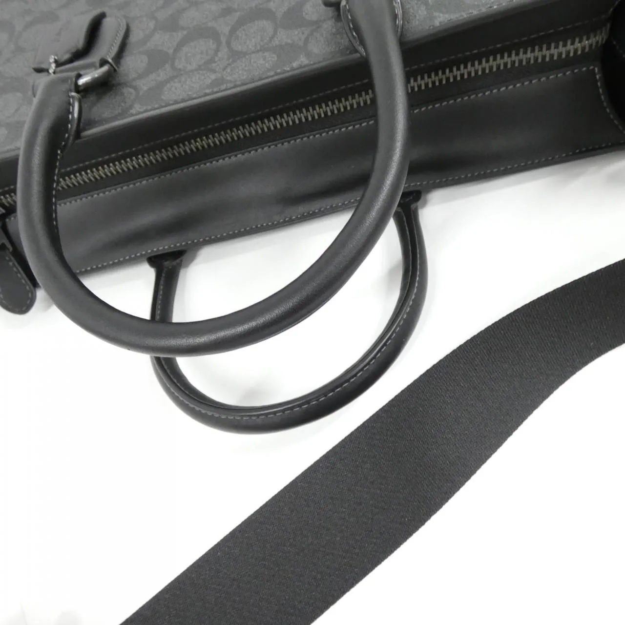 COACH CR314 Handbag Canvas Black Canvas - Thumbnail 5