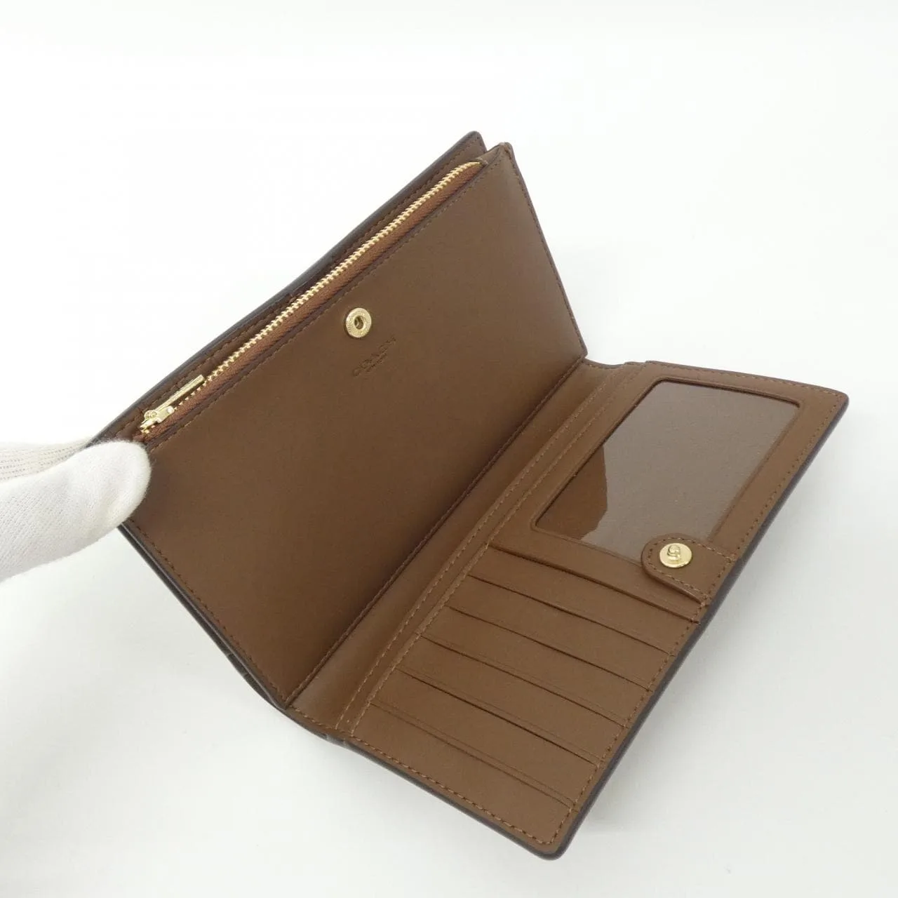 COACH C8714 Wallet Canvas 黑色 帆布 新品 - 縮圖 4