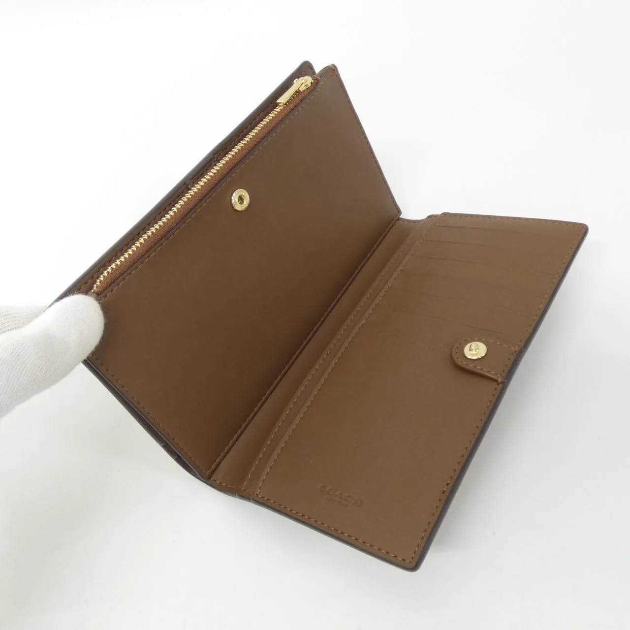 COACH C8714 Wallet Canvas 黑色 帆布 新品 - 縮圖 5