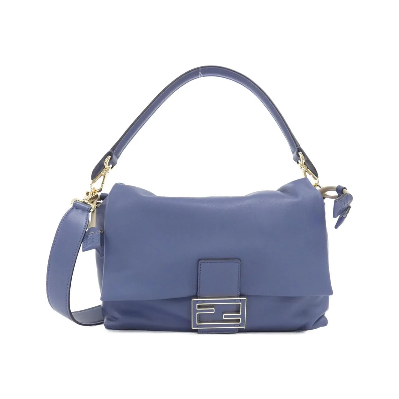 FENDI Baguette 8BR833 AQ0D Shoulder Leather Black