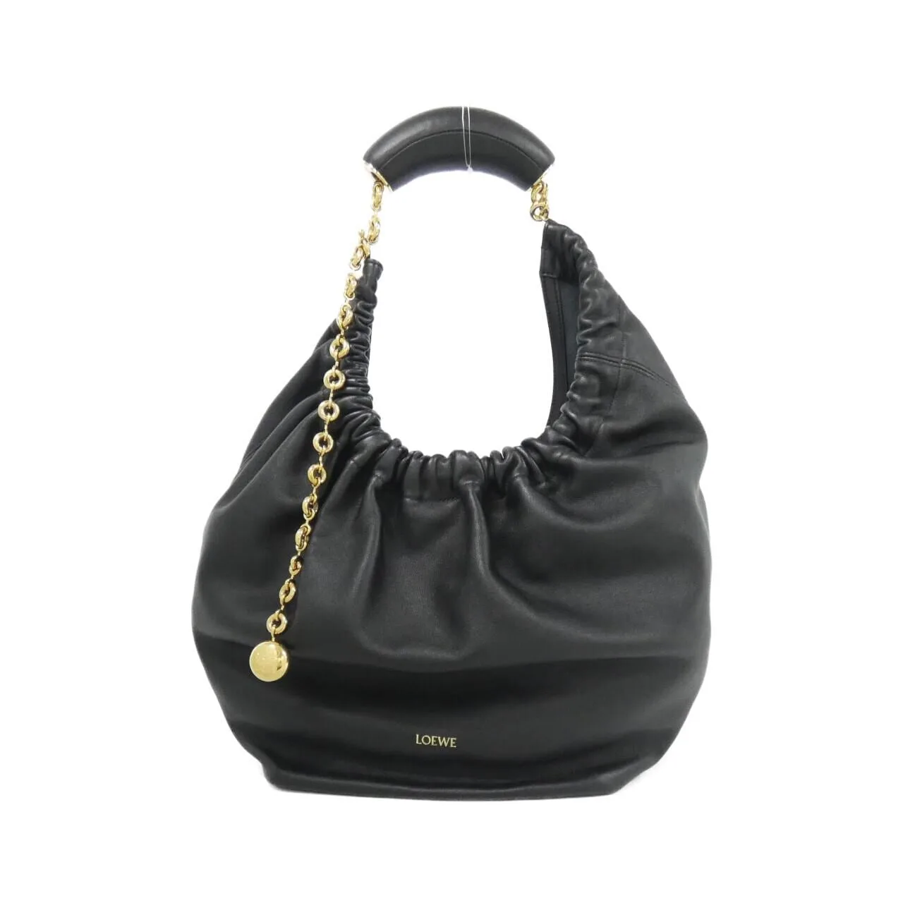 LOEWE A914Q37X01 Shoulder Lambskin Black