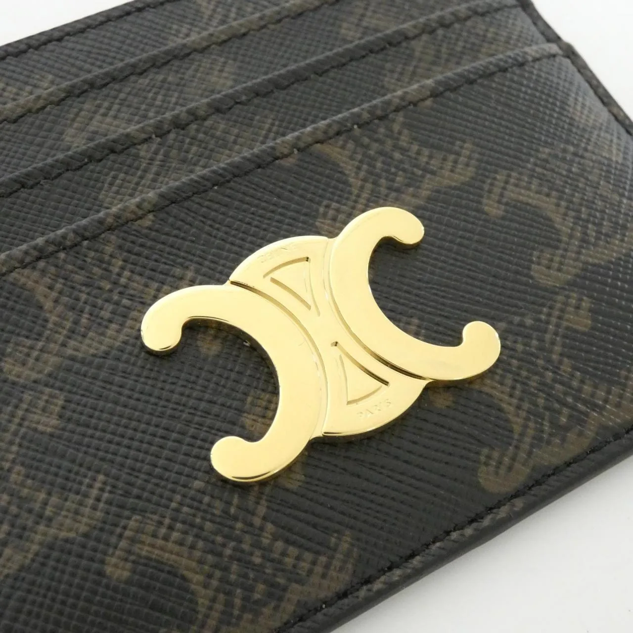 CELINE 10L832CQH Card Case Canvas 黑色 帆布 新品 - 縮圖 3