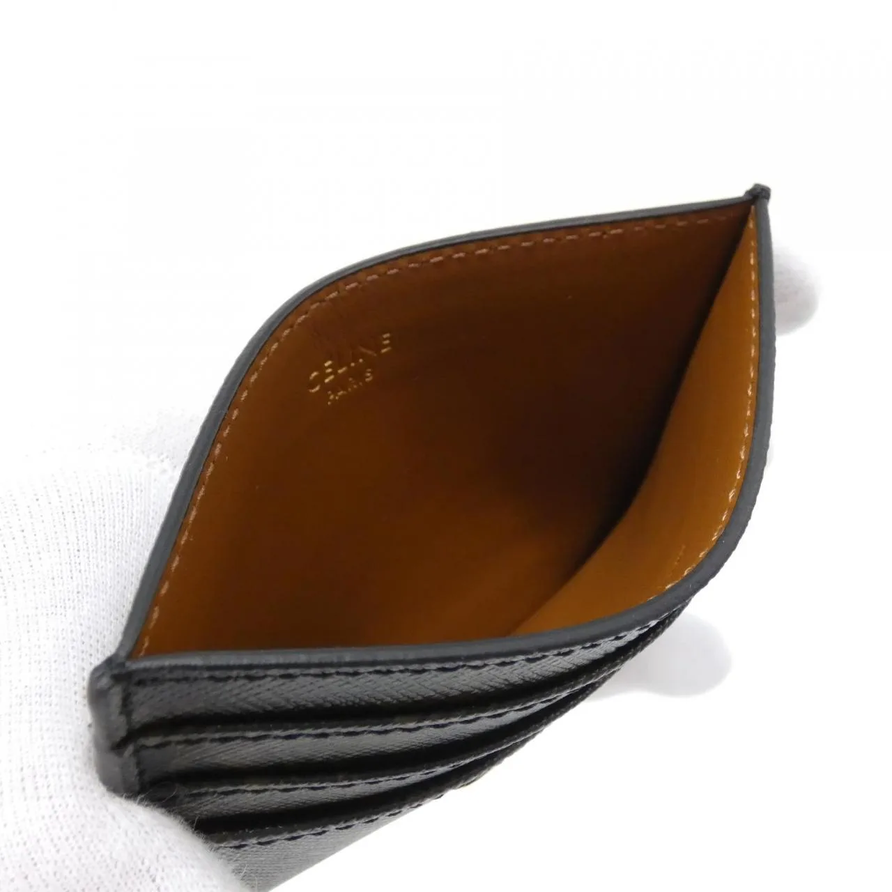 CELINE 10L832CQH Card Case Canvas 黑色 帆布 新品 - 縮圖 4