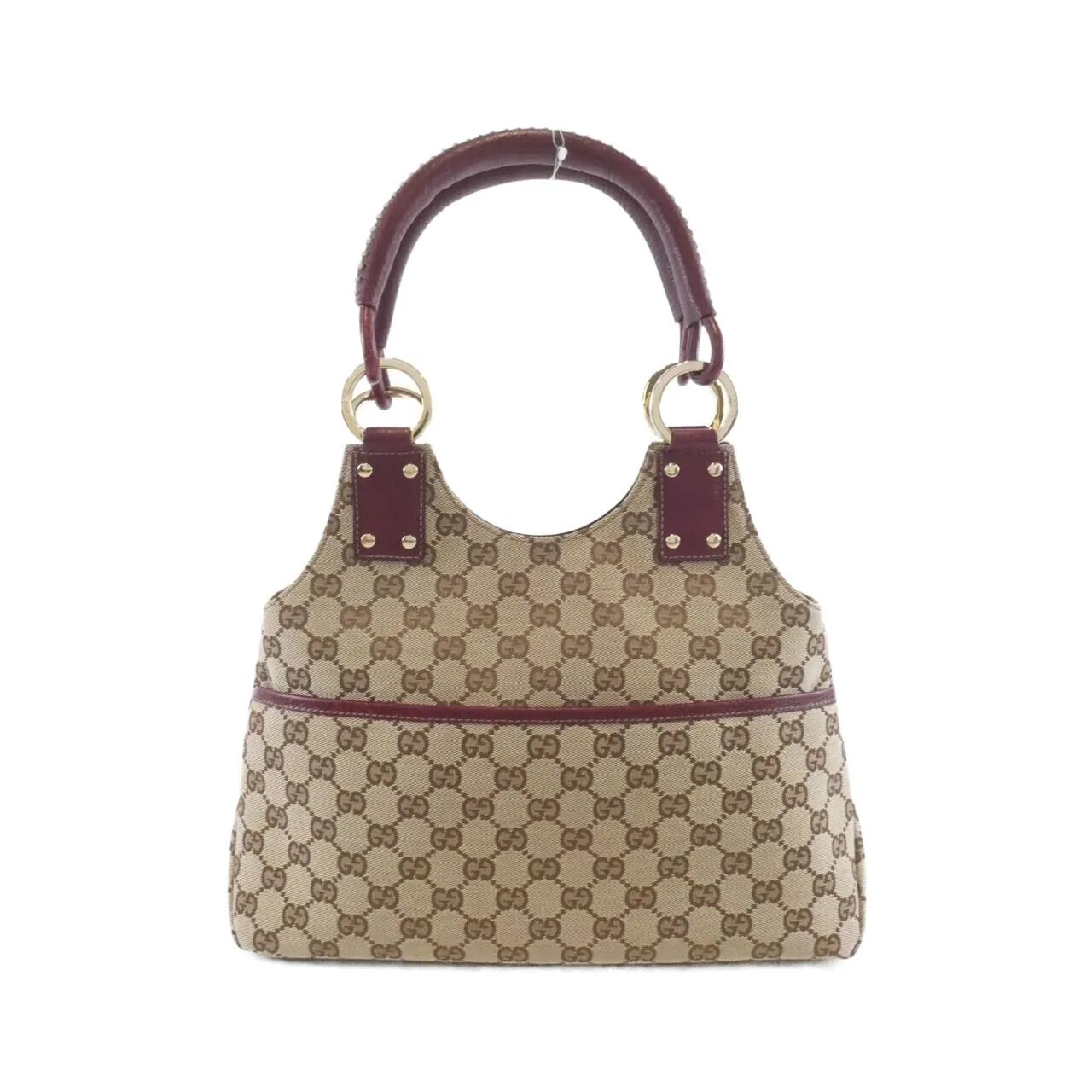 GUCCI 131329 Shoulder Canvas Beige