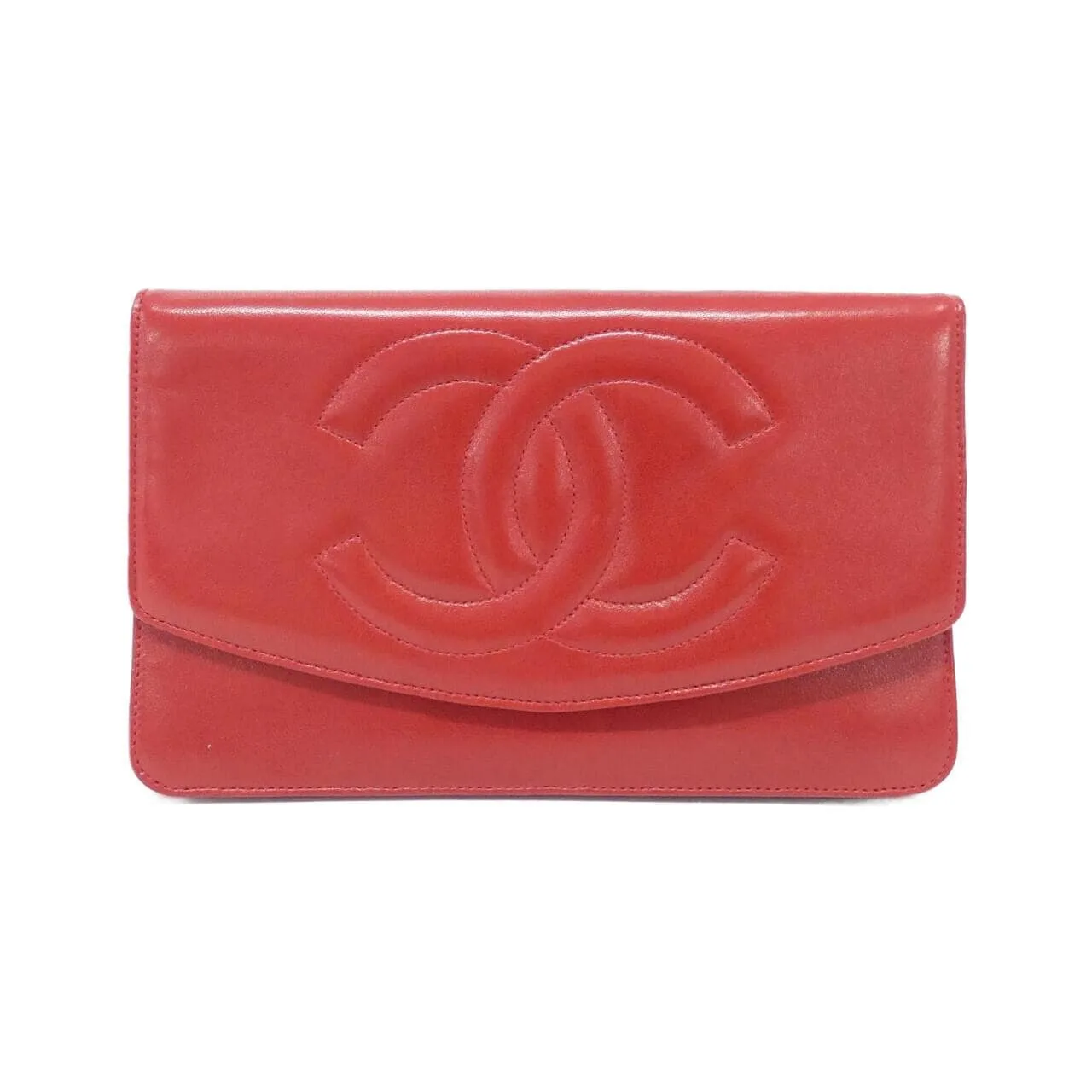 CHANEL 01434 銀包 羊皮