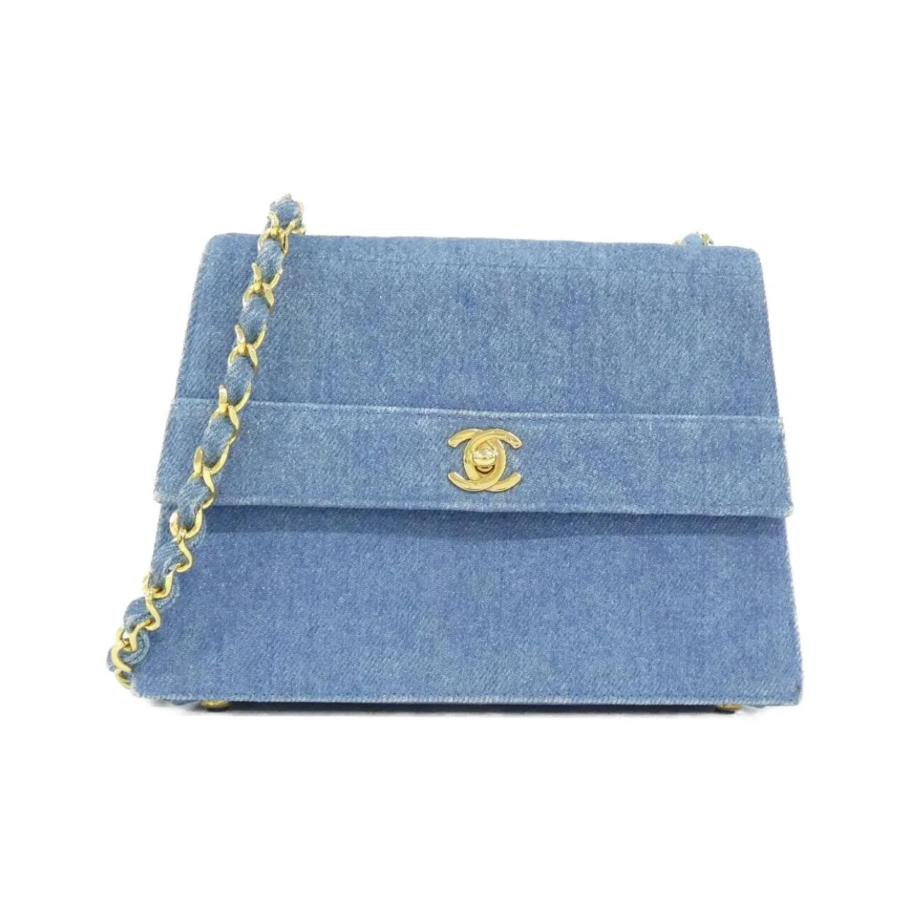 CHANEL 肩背包 牛仔布 Blue