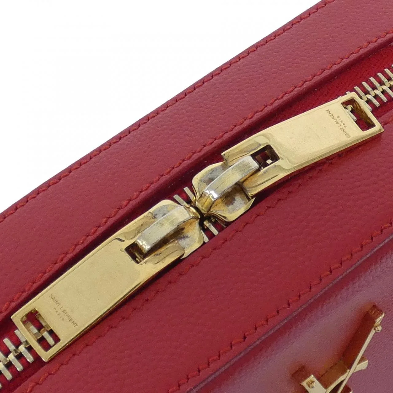 SAINT LAURENT 395791 BOW0J 肩背包 紅色 中古品A - 縮圖 5