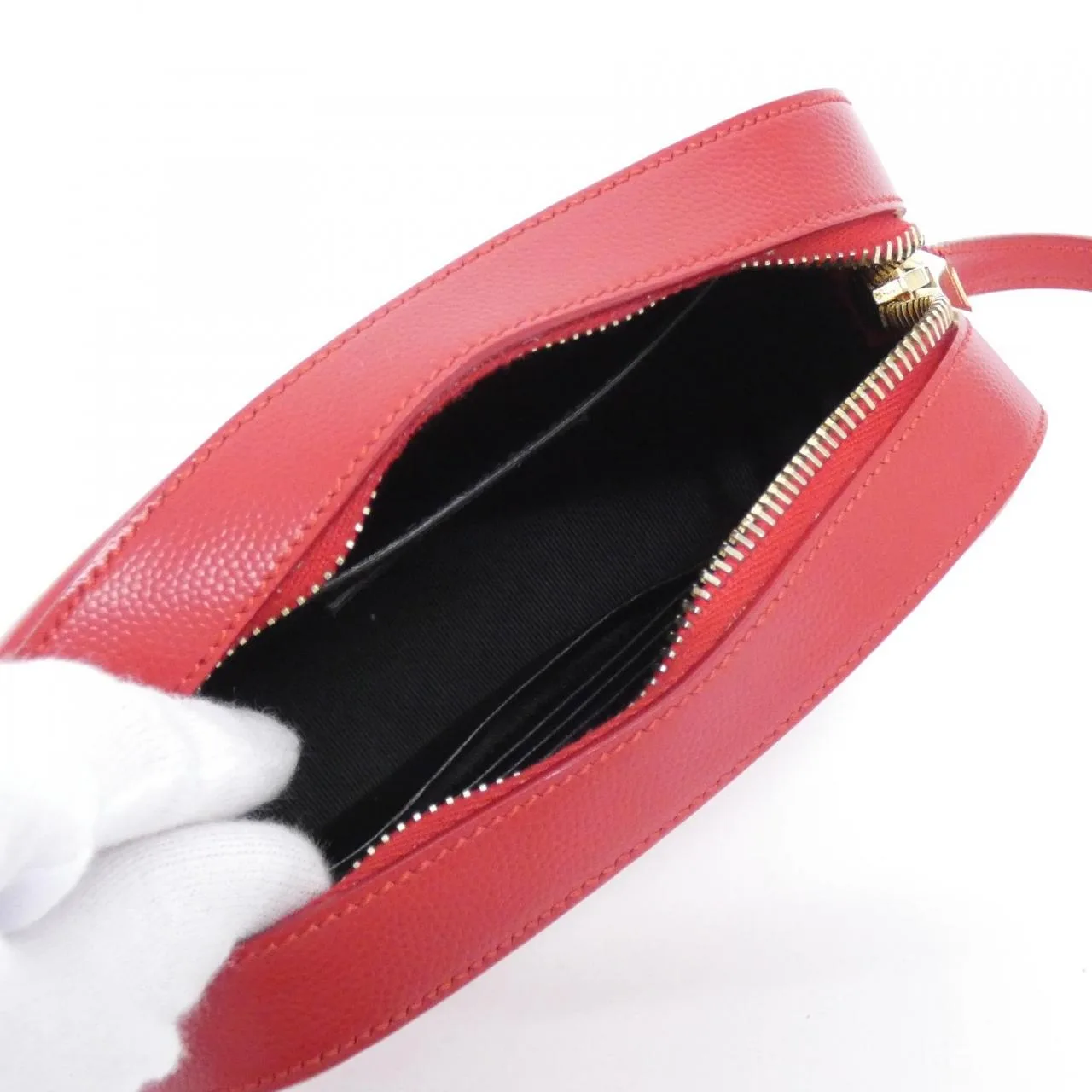 SAINT LAURENT 395791 BOW0J 肩背包 紅色 中古品A - 縮圖 8