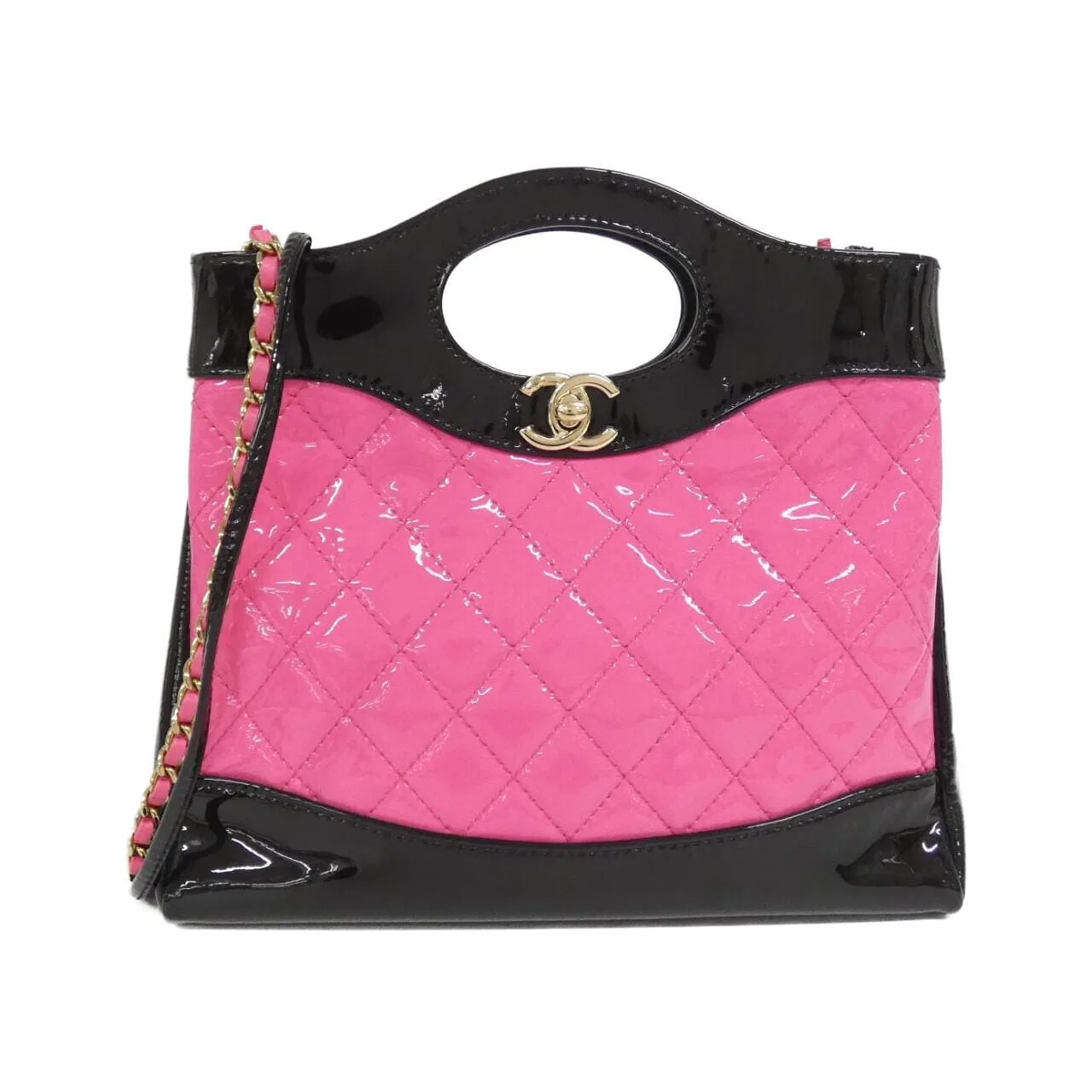 CHANEL AS4133 Handbag Patent Leather