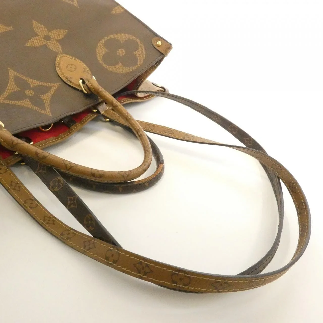 LOUIS VUITTON OnTheGo M44576 Handbag Monogram 黑色 Monogram 中古品B - 縮圖 5