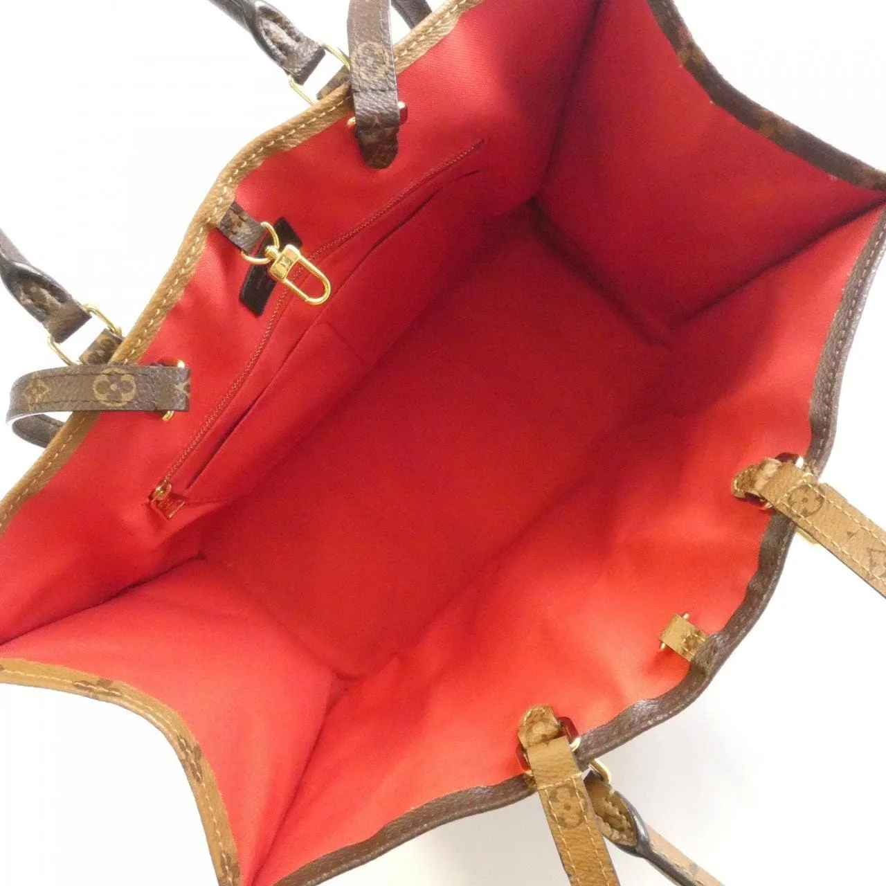 LOUIS VUITTON OnTheGo M44576 Handbag Monogram 黑色 Monogram 中古品B - 縮圖 8