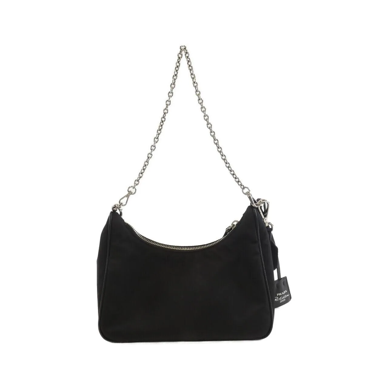 PRADA 1BH204 肩背包 黑色 中古品A - 縮圖 2