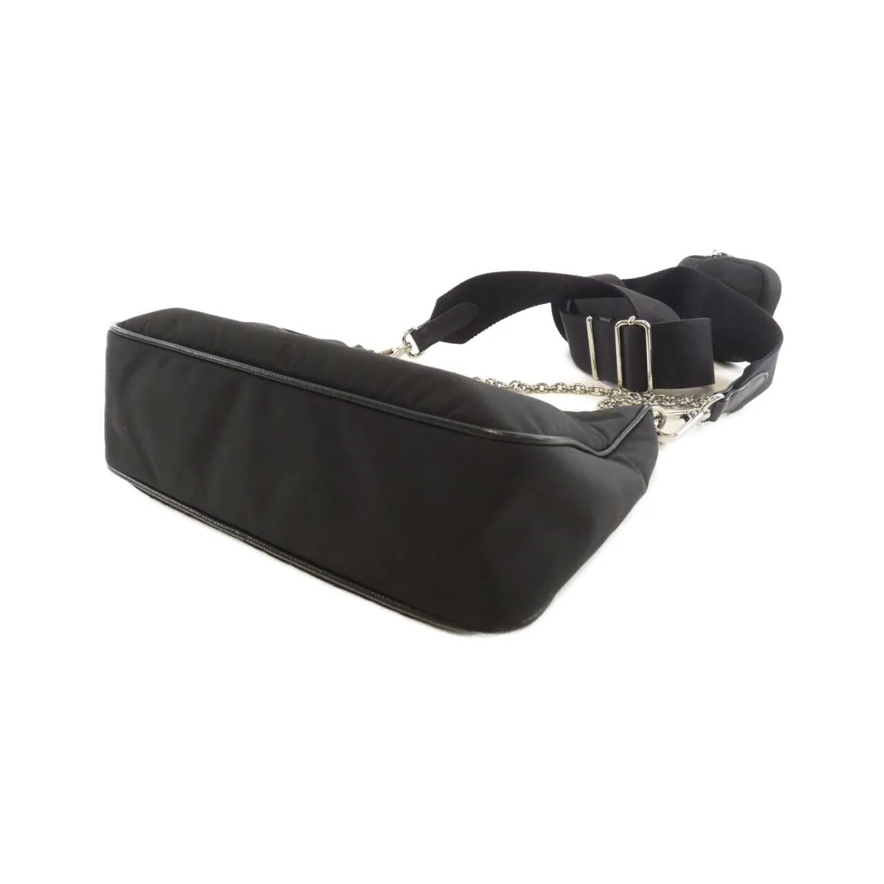 PRADA 1BH204 肩背包 黑色 中古品A - 縮圖 3