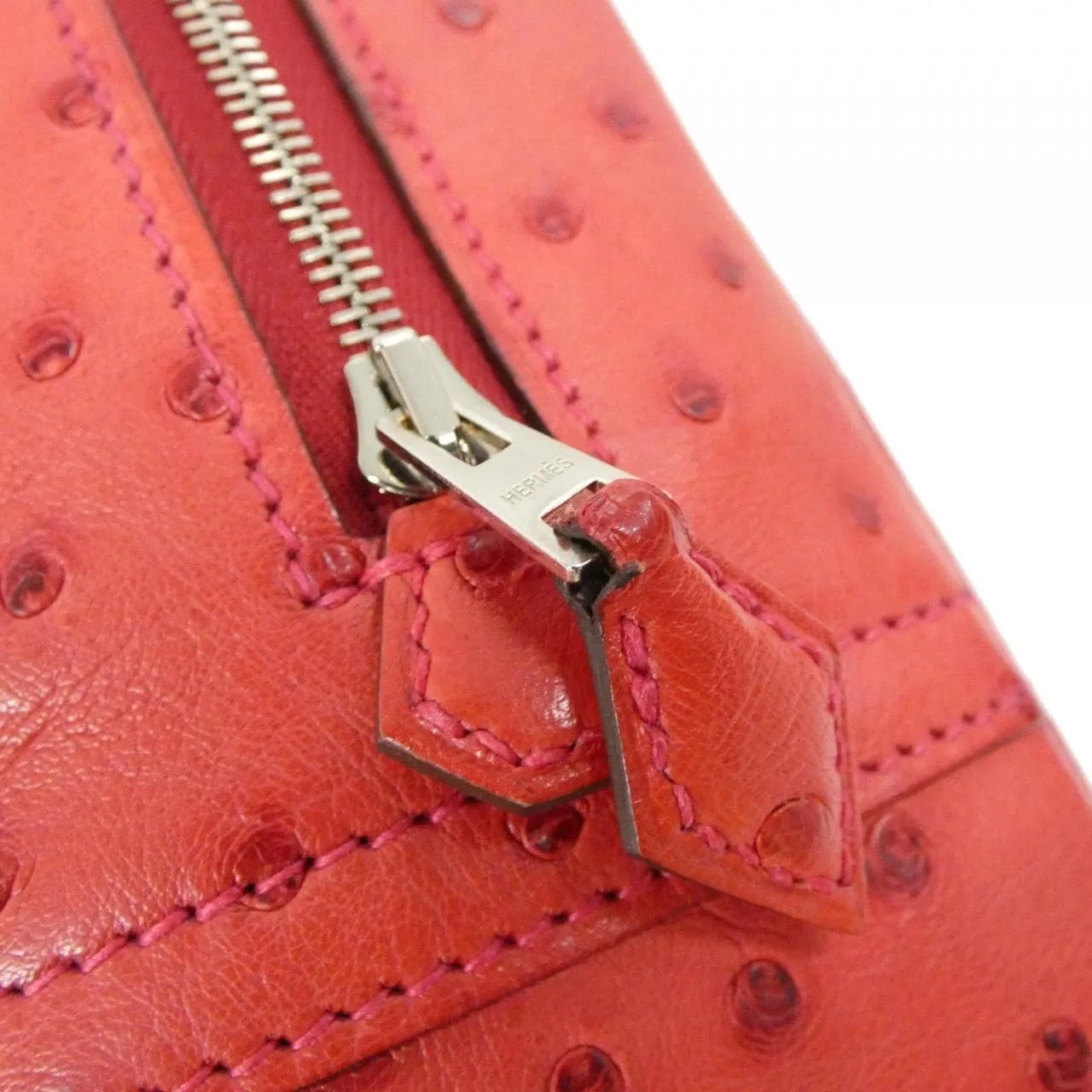 HERMES Plume Handbag Ostrich 4