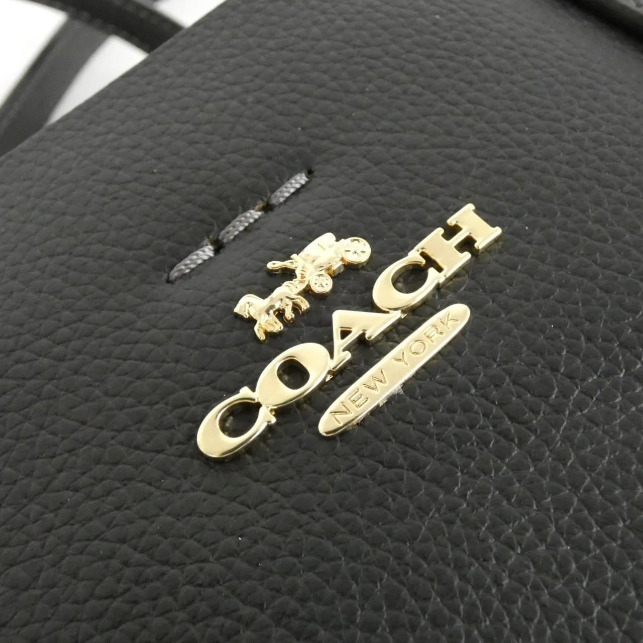 COACH CP036 手提包 皮革 黑色 皮革 新品 - 縮圖 4
