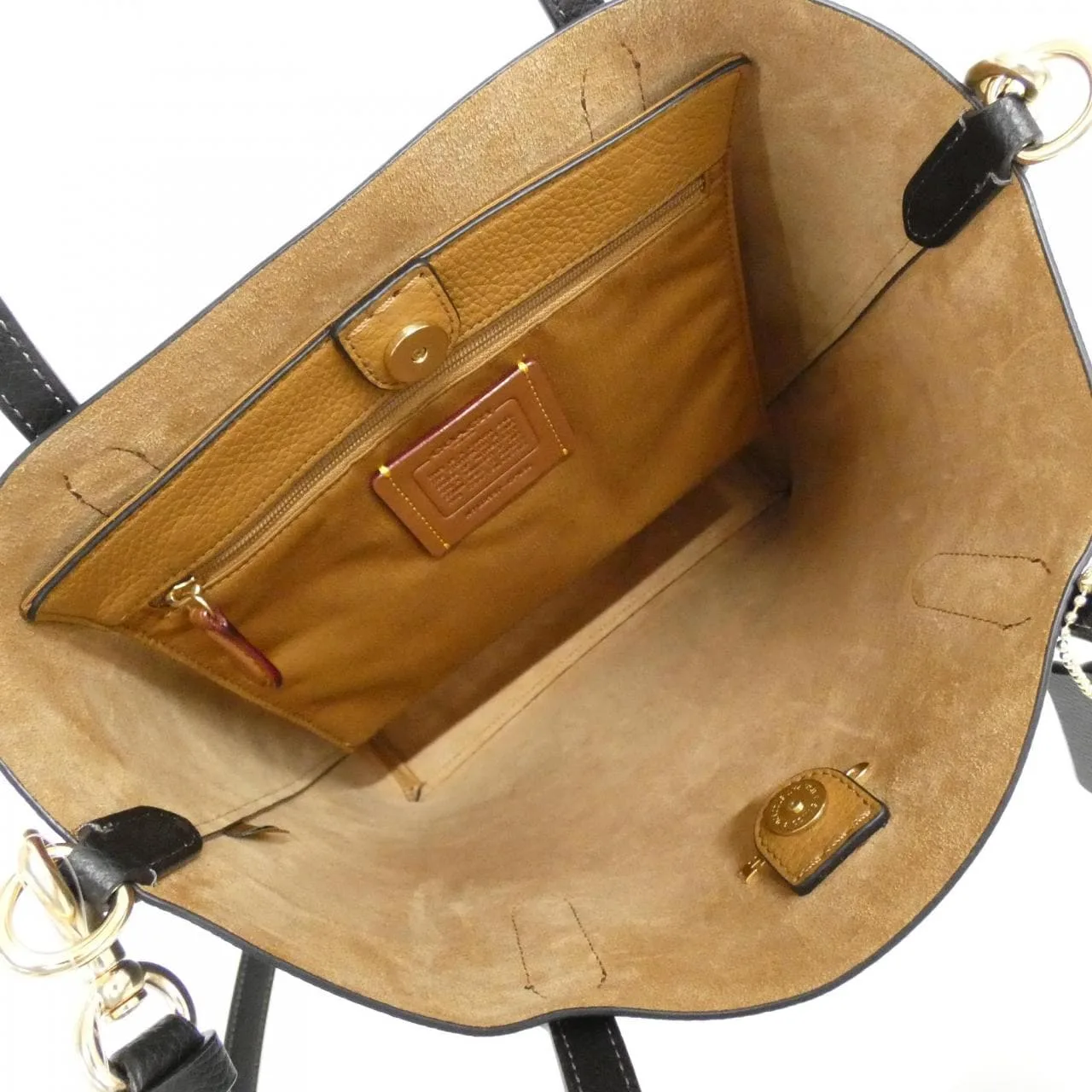 COACH CP036 手提包 皮革 黑色 皮革 新品 - 縮圖 6