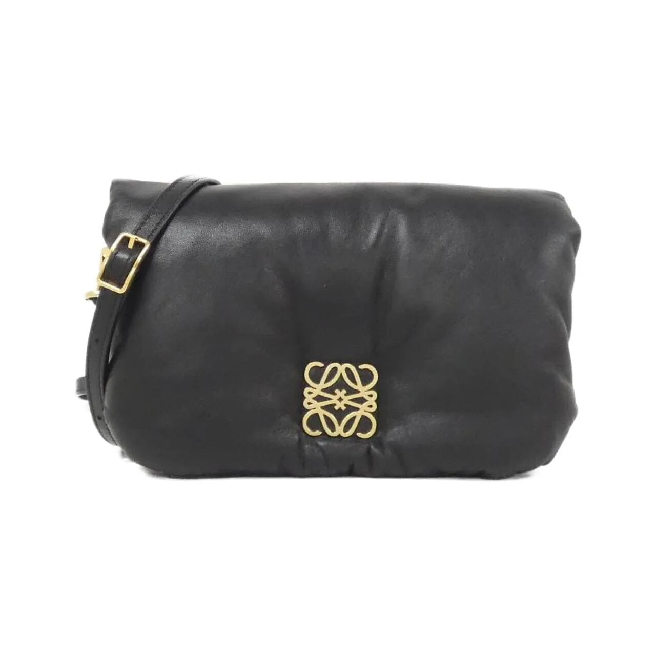 LOEWE A896W56X01 Shoulder Lambskin Black