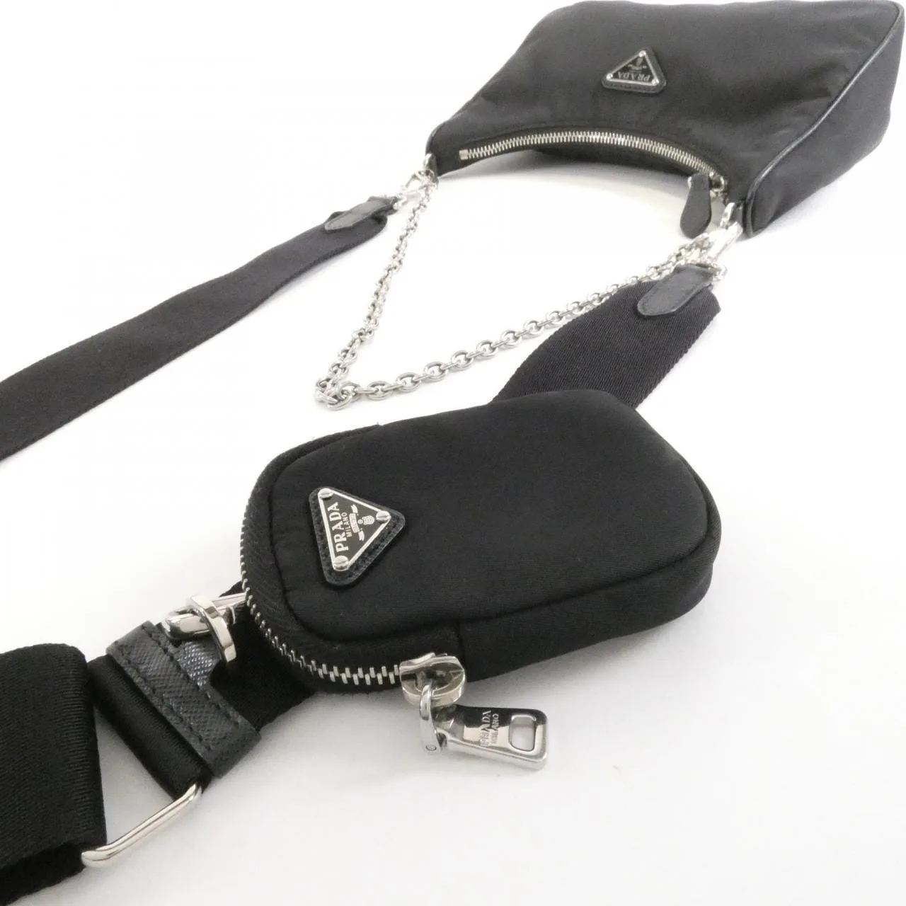 PRADA 1BH204 Shoulder 黑色 中古品B - 縮圖 5