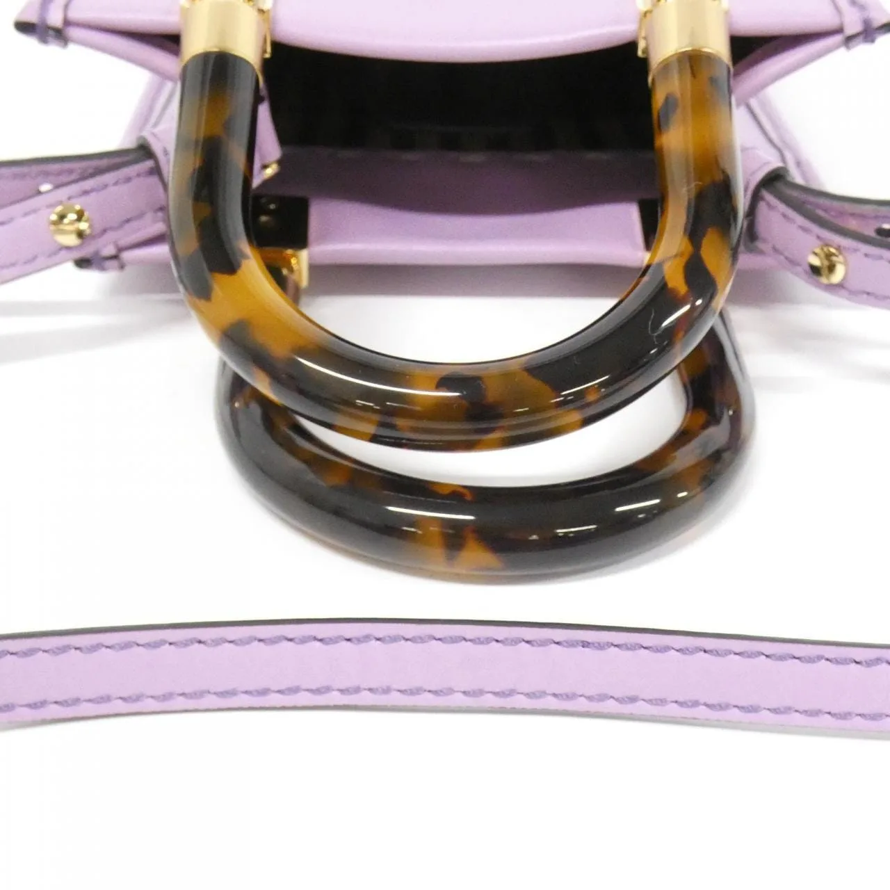 FENDI Sunshine Shopper 8BS051 ABVL Handbag 紫色 中古品A - 縮圖 9