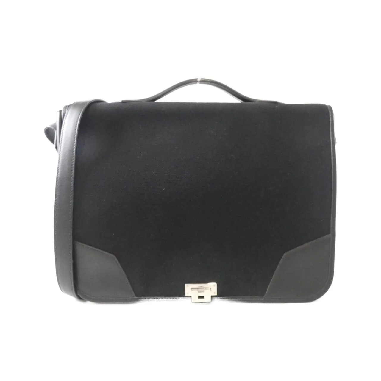 HERMES Shoulder Canvas Black