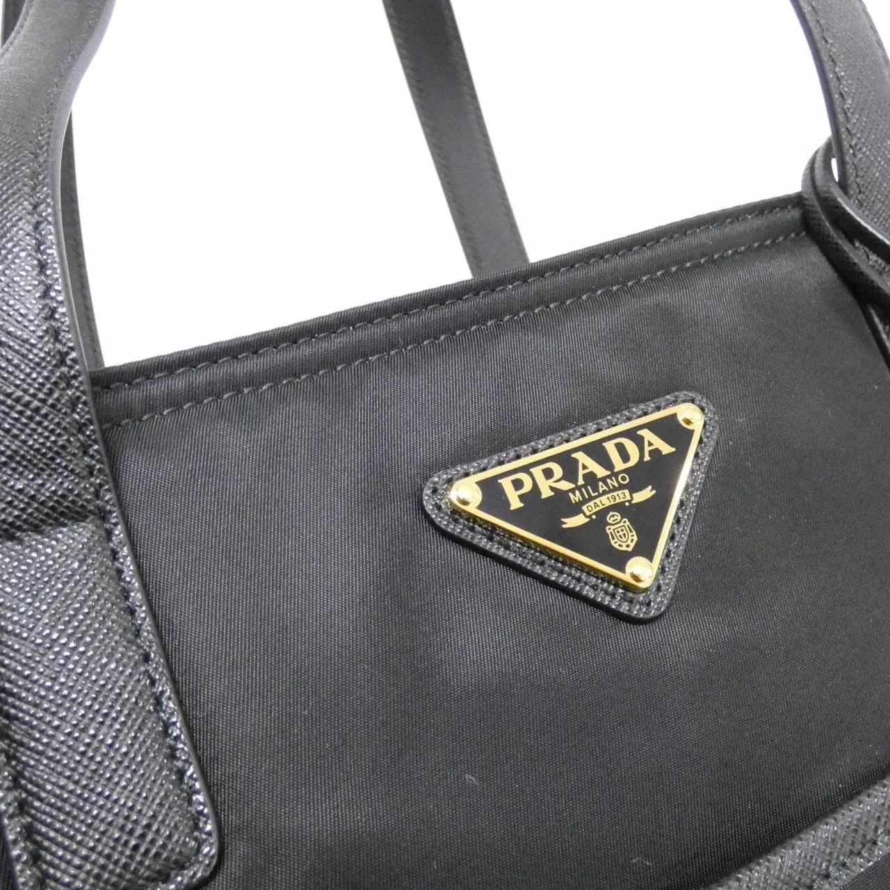 PRADA 1BG555 手提包 黑色 新品 - 縮圖 4