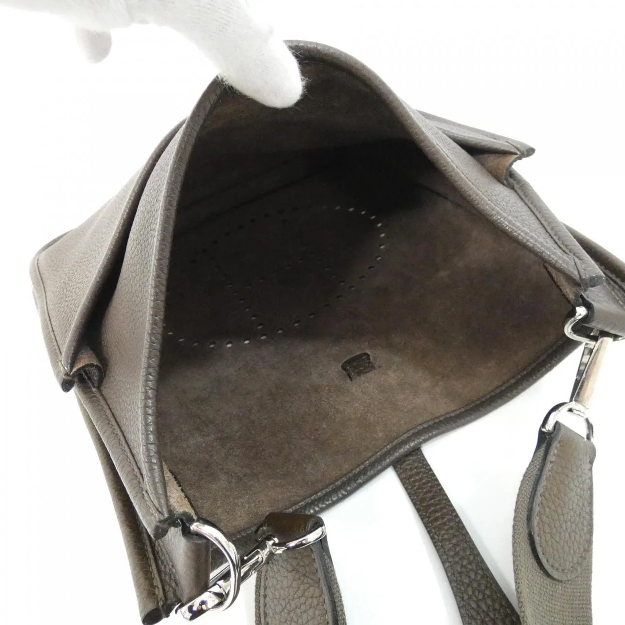 HERMES Evelyne 056277CK Shoulder Clemence Black Clemence Leather Rank A - Thumbnail 9