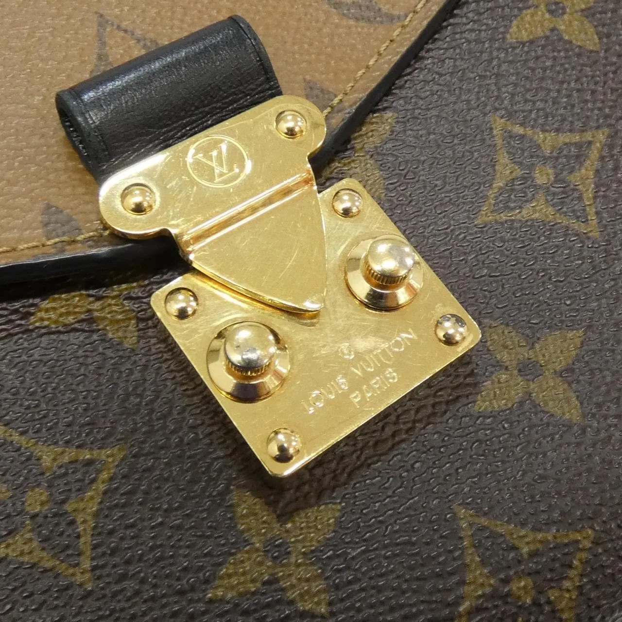 LOUIS VUITTON Pochette M44876 Handbag Monogram Black Monogram - Thumbnail 4