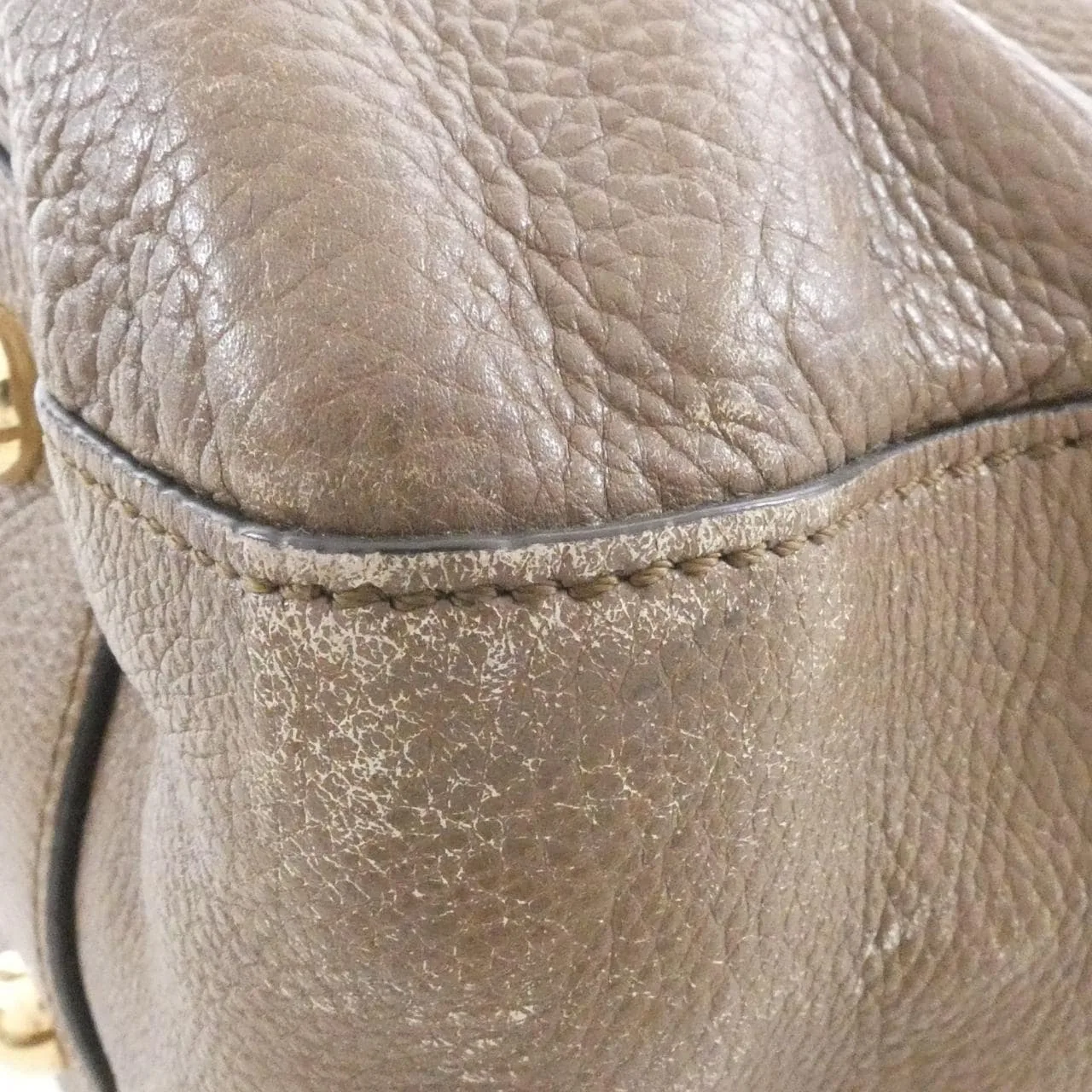 LOEWE 374 76 B77 Handbag Leather 棕色 皮革 - 縮圖 3