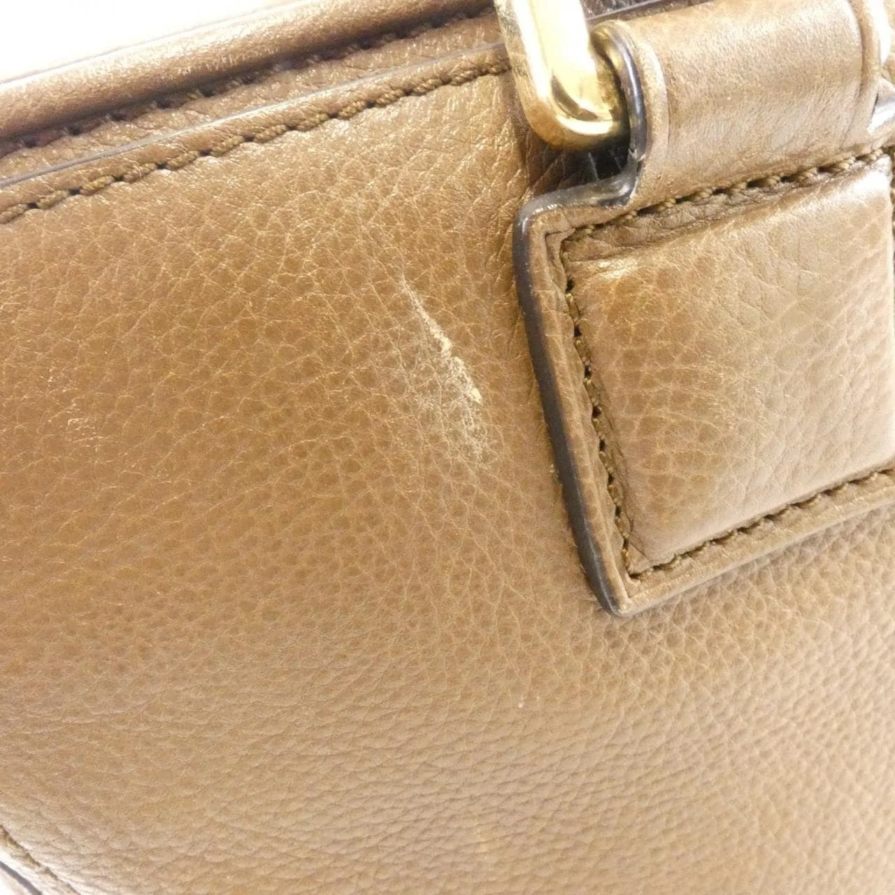 LOEWE 374 76 B77 Handbag Leather 棕色 皮革 - 縮圖 4