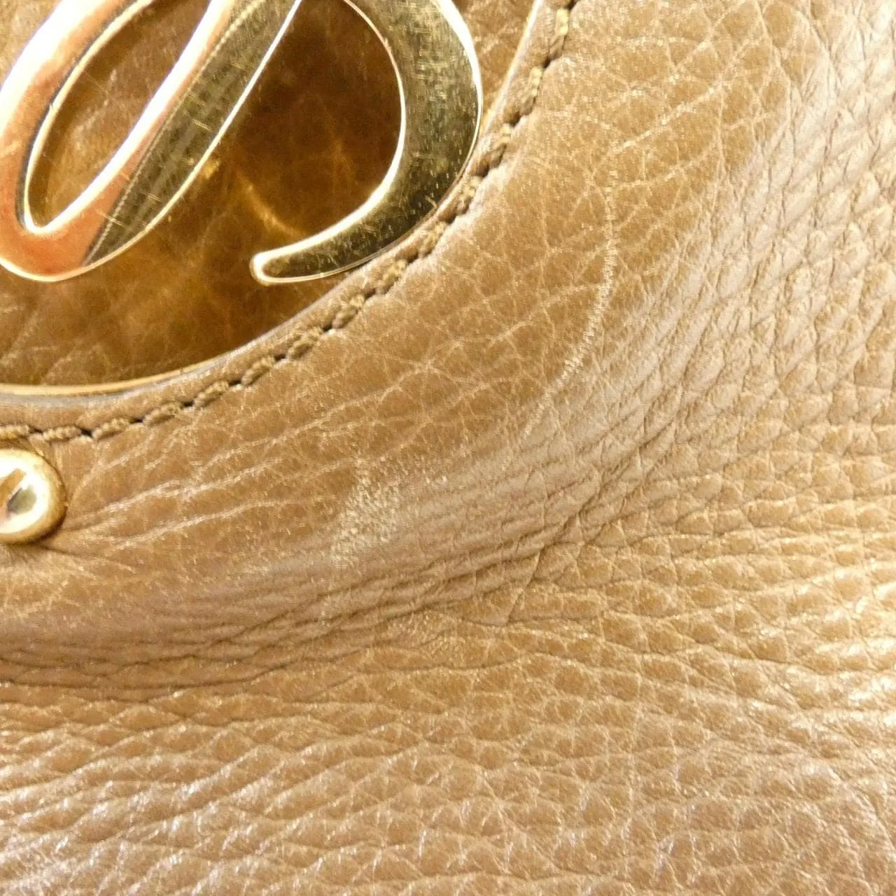 LOEWE 374 76 B77 Handbag Leather 棕色 皮革 - 縮圖 5