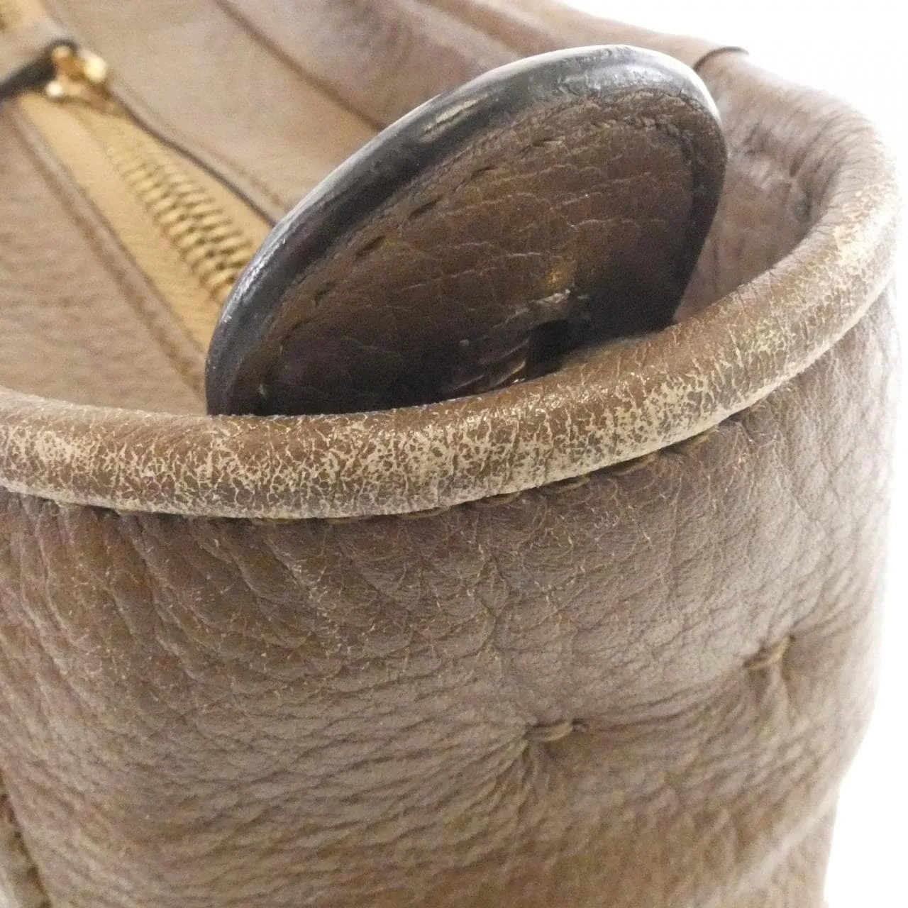 LOEWE 374 76 B77 Handbag Leather 棕色 皮革 - 縮圖 6